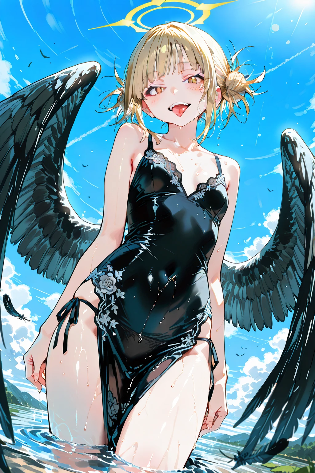 ((Best quality)), ((masterpiece)), (detailed), perfect face updo, (short legs) (malformed legs) (weird pose) (legs through the ground) (bad hands) headdress, signature, artist name, watermark, texture, bad anatomy, bad draw face, low quality body, worst quality body, badly drawn body, badly drawn anatomy, low quality face, bad art, low quality anatomy, bad proportions, gross proportions, crossed eyes, ugly, bizarre, poorly drawn, poorly drawn face, poorly drawn hands, poorly drawn limbs, poorly drawn fingers, out of frame, body out of frame, deformed, disfigured, mutation, mutated hands, mutated limbs. mutated face, malformed, malformed limbs, extra fingers, lingerie, bra, long shot, close-up, human skin, human ears, wings, feathers, animals, ugly, tiling, poorly drawn hands, poorly drawn feet, poorly drawn face, out of frame, extra limbs, disfigured, deformed, body out of frame, bad anatomy, watermark, signature, cut off, low contrast, underexposed, overexposed, bad art, beginner, amateur, distorted face