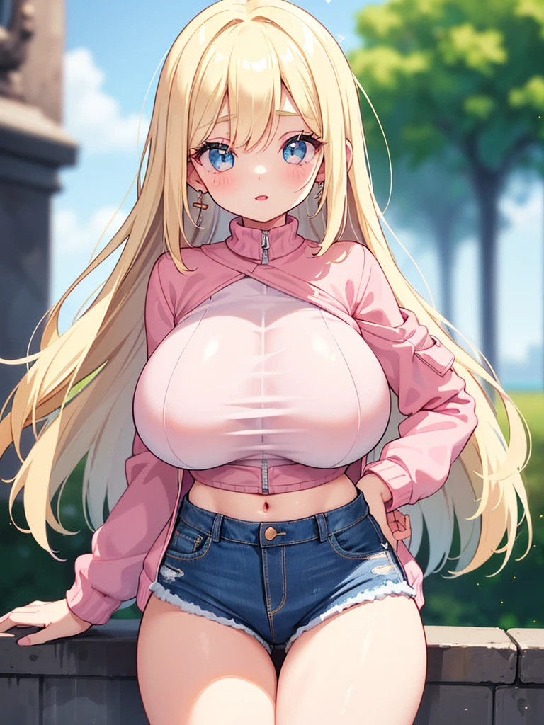 Blonde blue eyes erect nipples squirting