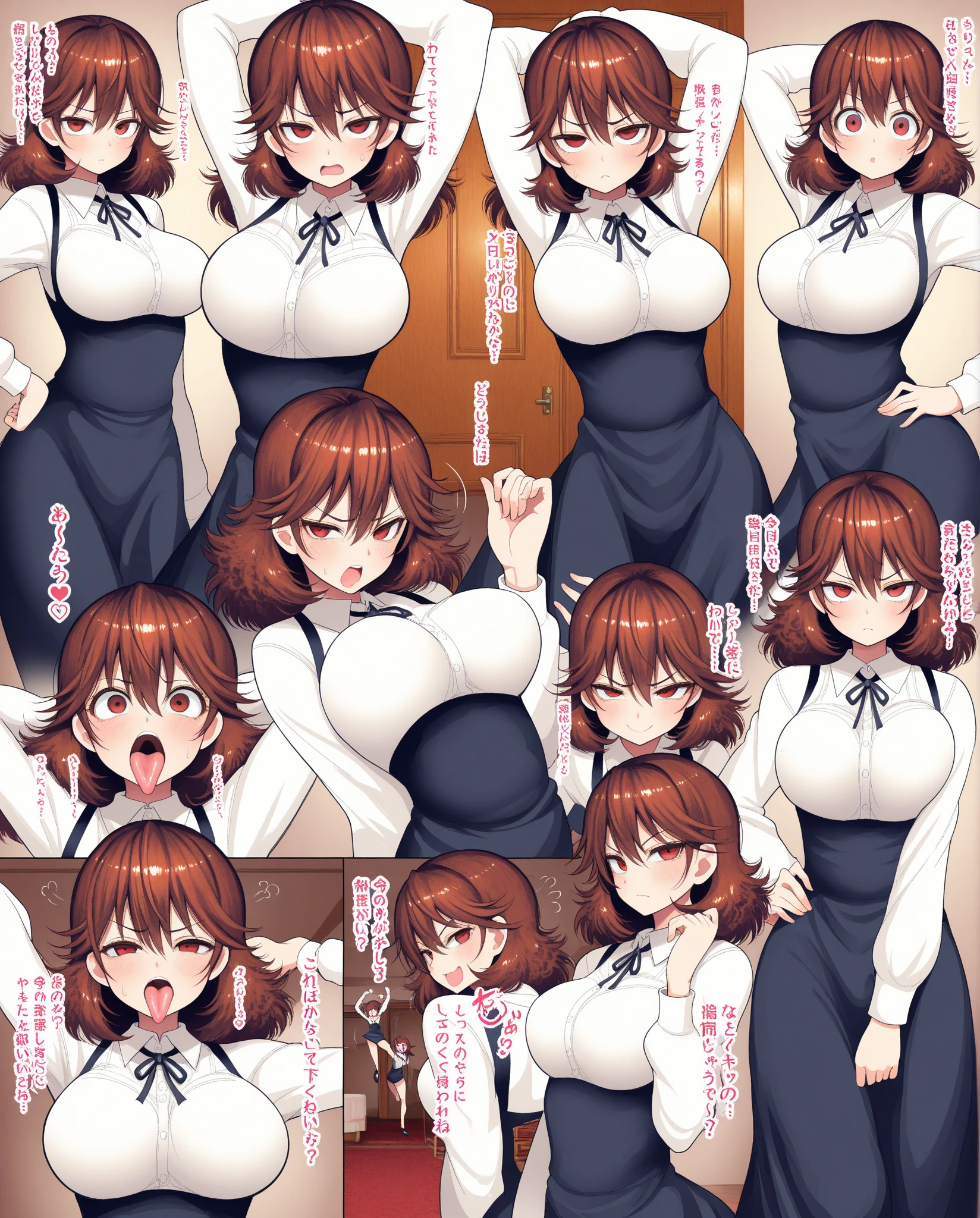 Front view、squat、Bend your legs、Make your hands goo、Front view、Front view、View here、short hair、Brown Hair、Stone ground、hard ground、Aunt、Lock、Lockのfirst round、first round、first round着用、Completely naked、Pussy、Big nipples、Big Breasts、Big Tits、adult、In the cage、Sticking out tongue、Hearts in eyes、Heart Eye、Heart Eyes、brainwashing、Obedience、To flatter、Peeing、Urine、Pee、Excrement、poop、Brown objects、Brown solids、dirty、Dirty body、Sticking out tongue、excited、Heavy breathing、Vulgarity、Stretch under the nose、transformation