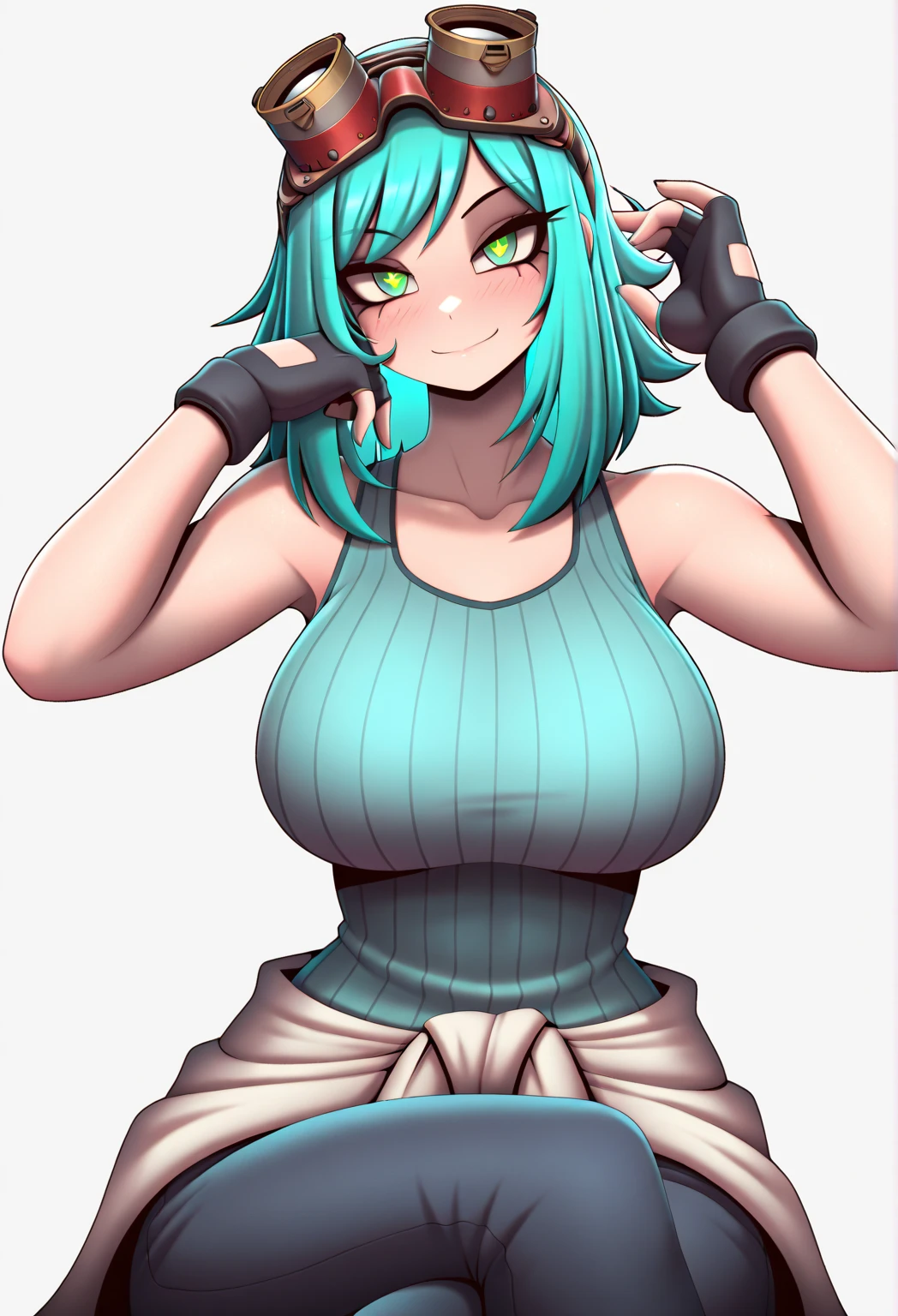 (masterpiece, best quality:1.2), cowboy shot, solo, 1girl, tsubaki miyajima, sexy outfit, lewd, NSFW, school uniform, nip slip, revealing outfit, big breasts, katana, sexy back, sleeveless, minimal clothing, ponytail, beautiful, wardrobe malfunction, looking at viewer, absurdres, high res, ultrasharp, 8k, masterpiece