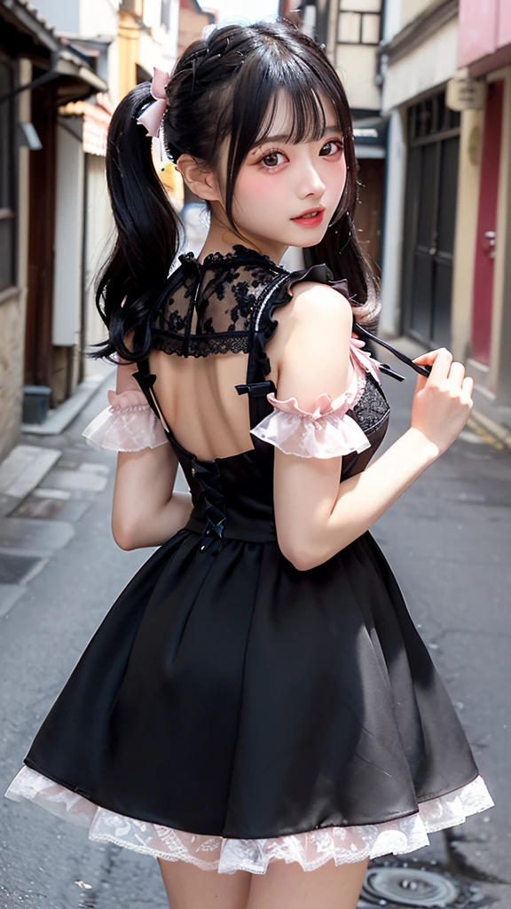 (Masterpiece, Top Quality, Best Quality, Official Art, Beauty and Aesthetics: 1.2), (1girl), Extreme Detail, Colorful, Supreme Detail, Official Art, Uniform 8k Wallpaper, Women's Lace Slip Nightdress, Lustrous Smooth Segment, Understated Luxury Beauty, Floral Lace Panels Seductive Deep V Presents Fine Skin Looming Charm, Full of Seductive Charm, Back Interlace, Ultra Detailed, Beautiful and Aesthetic, Beautiful, Masterpiece, Best Quality