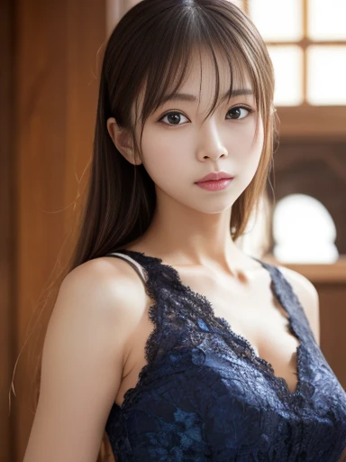 Group photo, Group photo, Some very beautiful women, Highly detailed eyes, Highly detailed face,  Sexy and highly detailed lips, Super detailed everything, Attractive woman, Black choker, Blue Eyes, very long eyelashes, bangs, big breasts, smile, highest quality, masterpiece, ((Slim face)), Japanese actress, Body Conscious