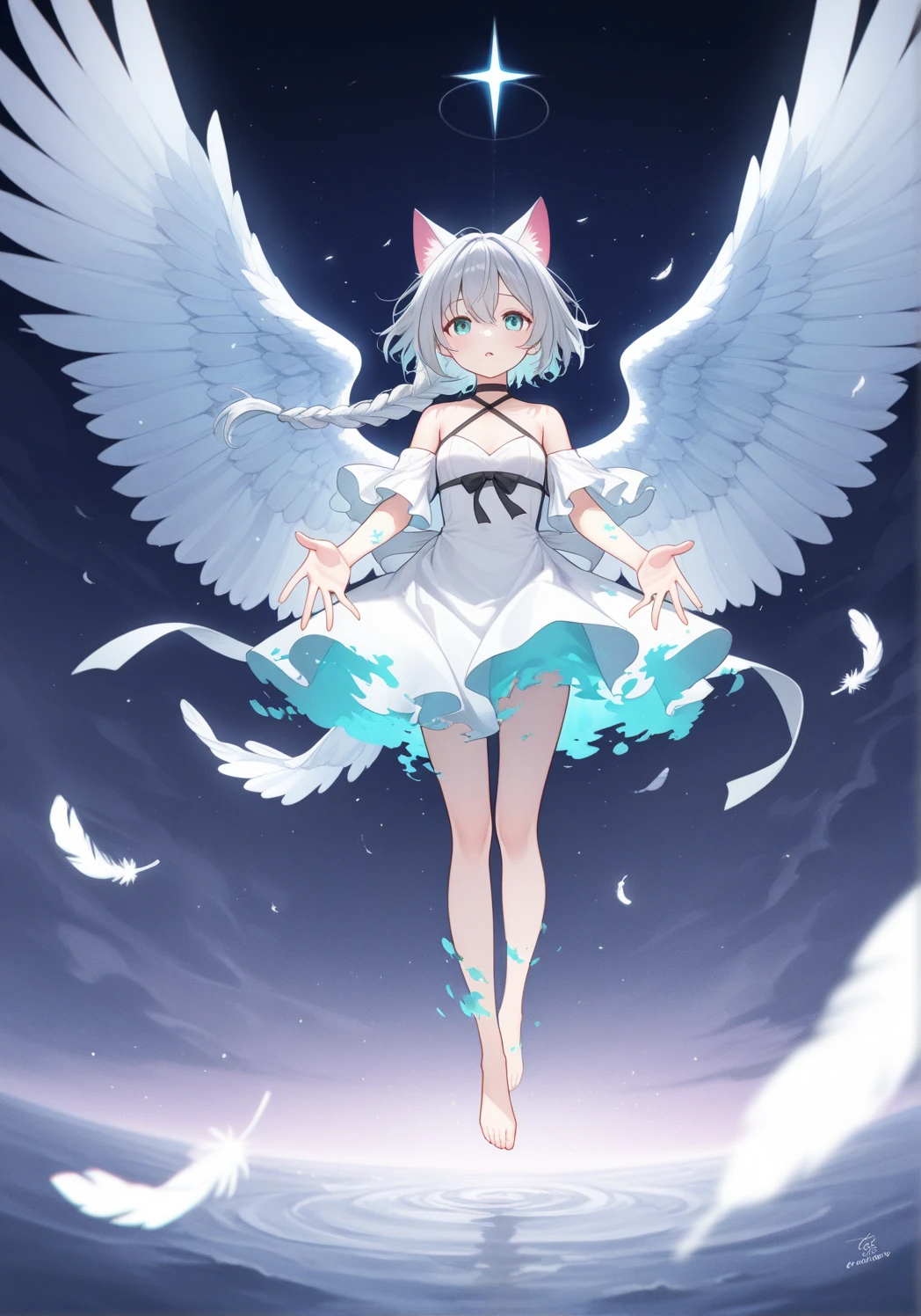 shiroko_bluearchive,slim, dizzy, big-chest, wide hips, perfect waist, day atmosphere, hair ornament,bikini under clothes