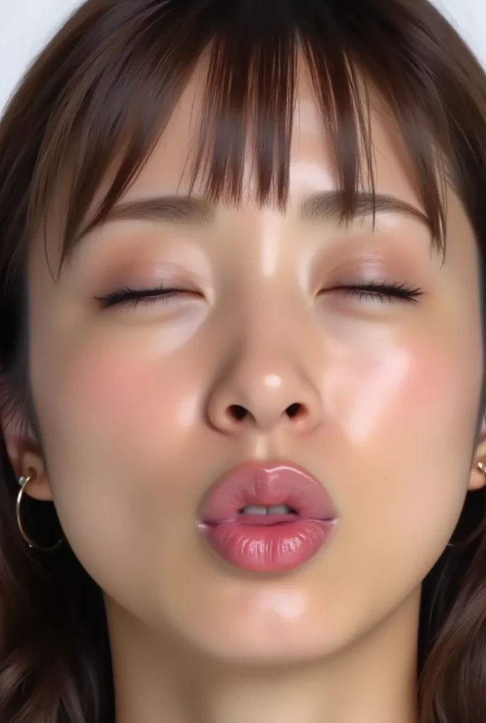 ((highest quality)), ((masterpiece)), (be familiar with), very accurate depiction、Full body photo of a woman sucking a realistic penis with her mouth、Woman has very short hair with an exotic face、A large penis is in a woman's mouth、blowjob、Completely naked,lower body of man、sweaty、blush、Drool