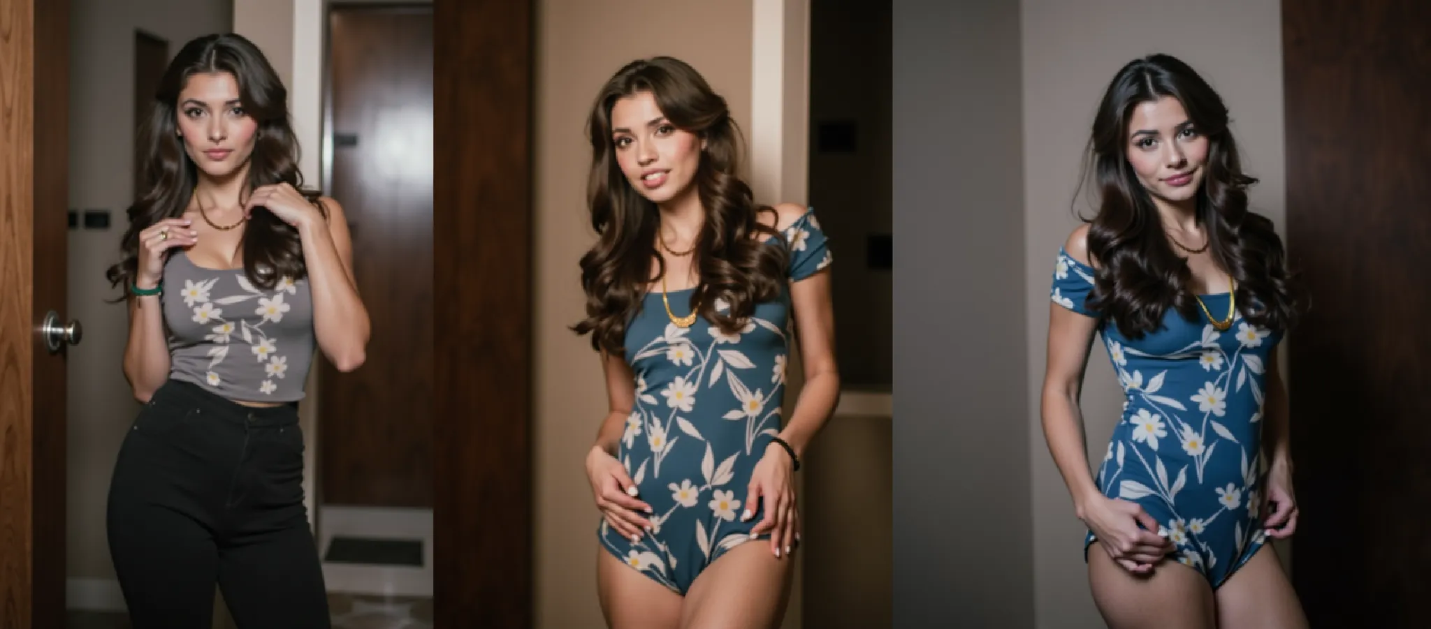 Donna italiana in vestito sensuale aderente in posa per la foto, 25 anni, viso sexy, bellezza sbalorditiva,capezzoli, bellezza a bocca aperta, gas sessuale, aspetto caldo, sguardo sexy alla telecamera, scollatura, sorriso, simpatica, sfondo casa