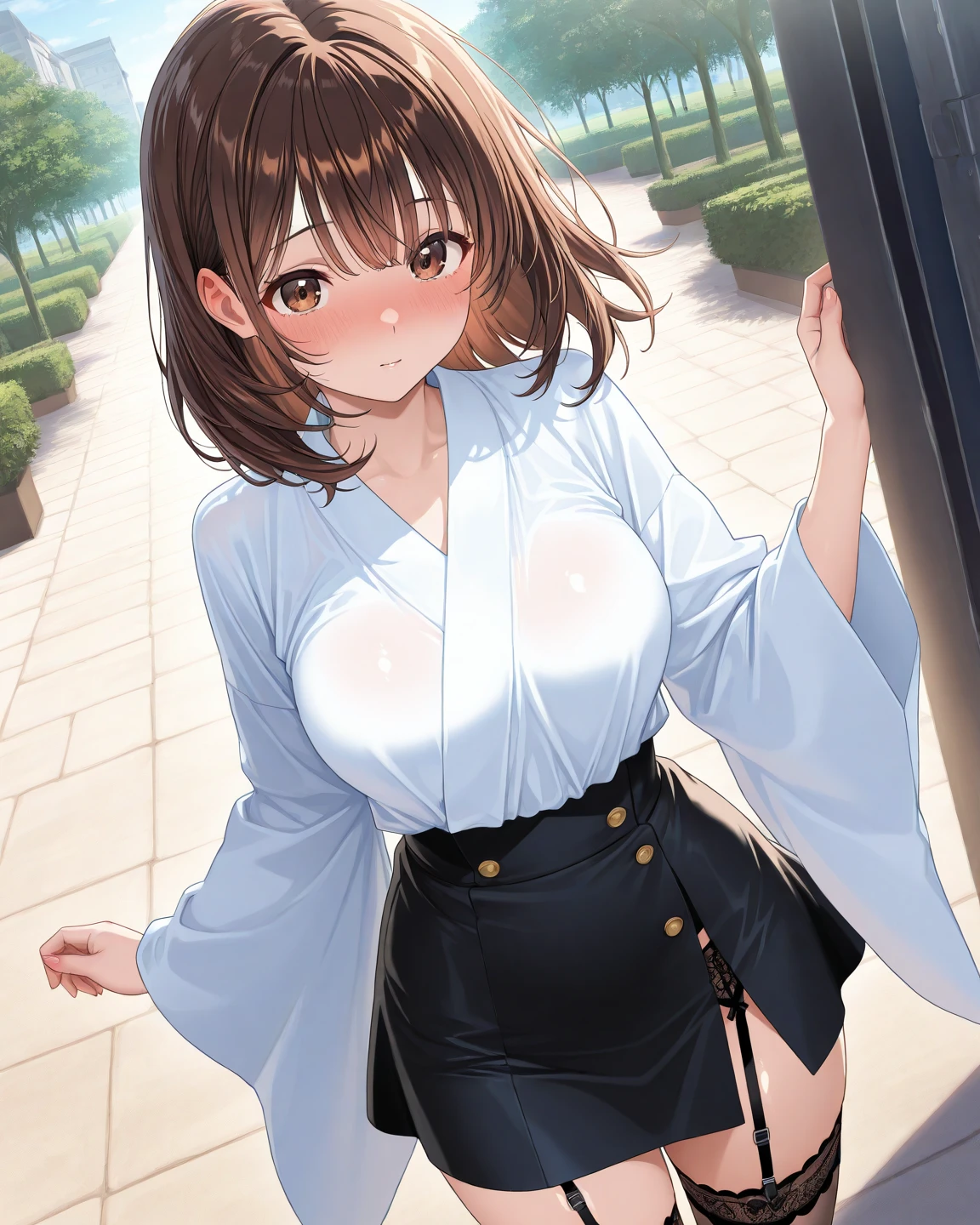 Highest quality, Super Resolution, 8k, Delicate depiction, masterpiece, chibichara, too young girl, Cute, One beautiful junior high school girl, Young face, Baby Face, cute, Lustrous brown hair, Small breasts, (Small breasts:1.4), Bedroom, Uncontrollable sexual desire, Erotic, She's lustful, Lifting her shirt to show her nipples, Tears in my eyes, She shows her nipples, I only show my breasts to you, The nipples and areola are pale pink., She looks very embarrassed with her pussy juice oozing out., I'm ready to give my virginity to you, I want you to touch my pussy, I want you to see my pussy, Get on one knee, The is messy, cute縞パン, Shift your panties to expose your, A lewd act only shown to you, She is very lewd, Immoral Eros, Make a man crazy, Dynamic Angle,