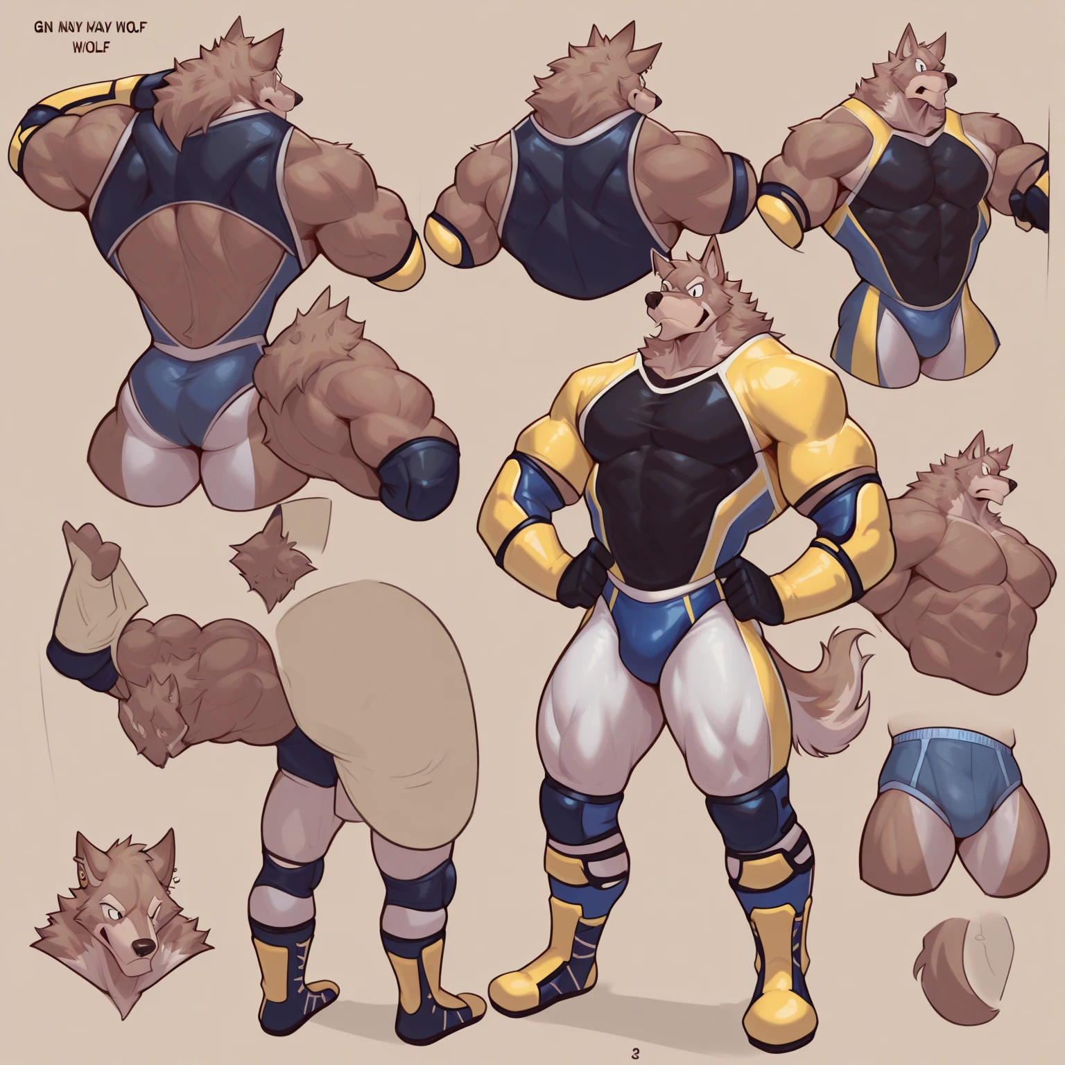 blue boots , yellow shoulder pads, blue helmet , Brown hair , green eyes, Blue suit, 1 boy, full body, masculine, muscular, happy, megaman ,muscle , bodybuilder  ,hypermuscle , human , boy , male , Pecs , Big , huge butt  , alone 
