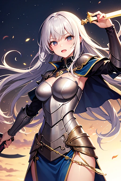 masterpiece, top quality, best quality, official art, beautiful and aesthetic,
1girl, corrin (fire emblem), corrin (fire emblem) (female), breasts, solo, cleavage, armor, cape, gloves, hair ornament, large breasts, medium breasts,outdoor,sky,cloud,
extreme detailed,highest detailed, optical mixing, playful patterns, lively texture, unique visual effect,