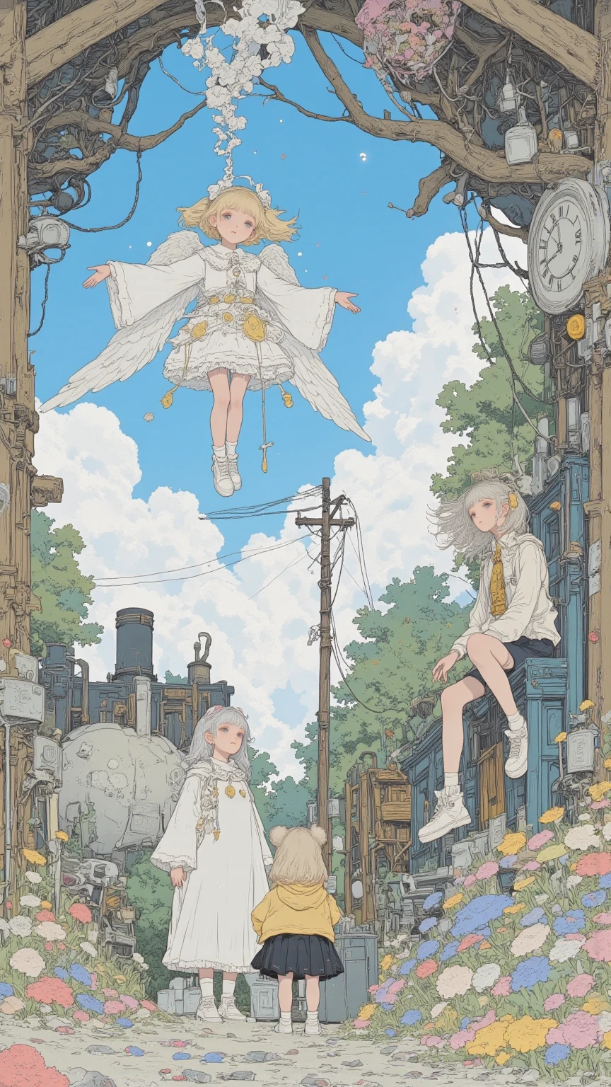 multiple girls, 3girls,books,short hair,excited
An ethereal woman with silvery-white hair, braided intricately and adorned with delicate crystals. Her iridescent eyes shimmer with ever-changing colors. She floats gracefully among floating islands suspended in the sky, where fantastical creatures and mythical plants thrive in harmony.
<lora:tw:0.7>
masterpiece, best quality, official art,