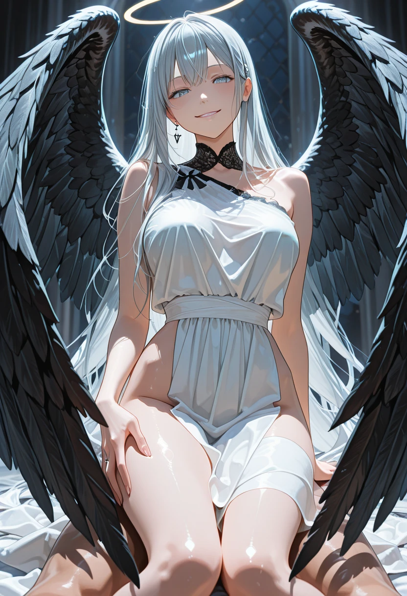 Greek warships、White Wings of an Angel、see-through white dress