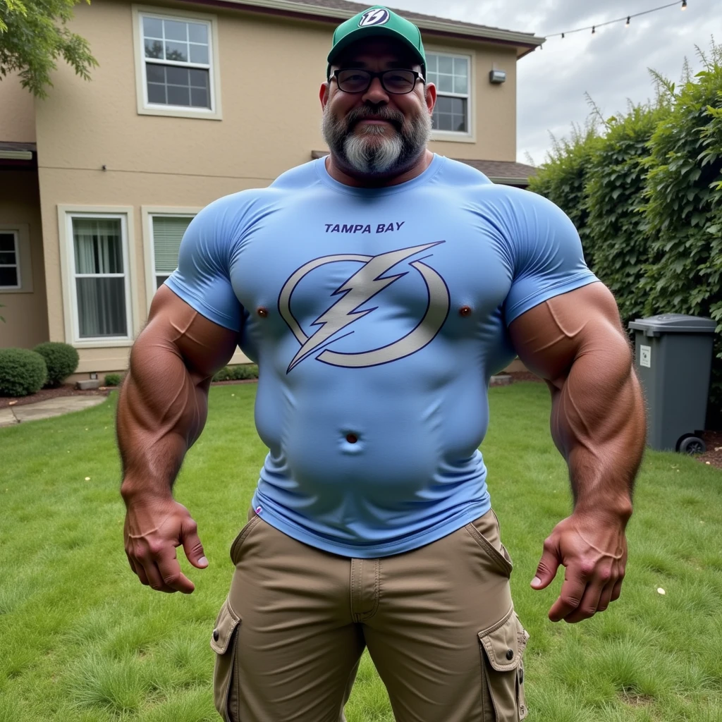 full body portrait, strong burly hairy mature older man(space captain), wearing futuristic captain's uniform insignia (neon and black) (open and revealing) (latex) , gray hair, broad shoulders, round belly, thick feet, bulging micro thong, barefoot, scifi spaceship captain uniform, neon lights, best quality elegant masterpiece, military buzzcut, dark mustache, gray stubble, latex, wearing a latex thong, big bulging crotch, futuristic gear equipment, wearing see through plastic chest armor (neon yellow and electric blue), wearing neon yellow see through chest armor, wearing electric blue latex chaps(see-through) , wearing cool neon sneakers,in spaceship cockpit, lying in spaceship sleeping quarters(bed) (view from above), smiling with teeth showing, nicebulge, waiting in bed, glowing armor, legs up(!) and spread(!) , big muscle ass, wet and dripping ass, hairy pecs, thick long legs, silver hair