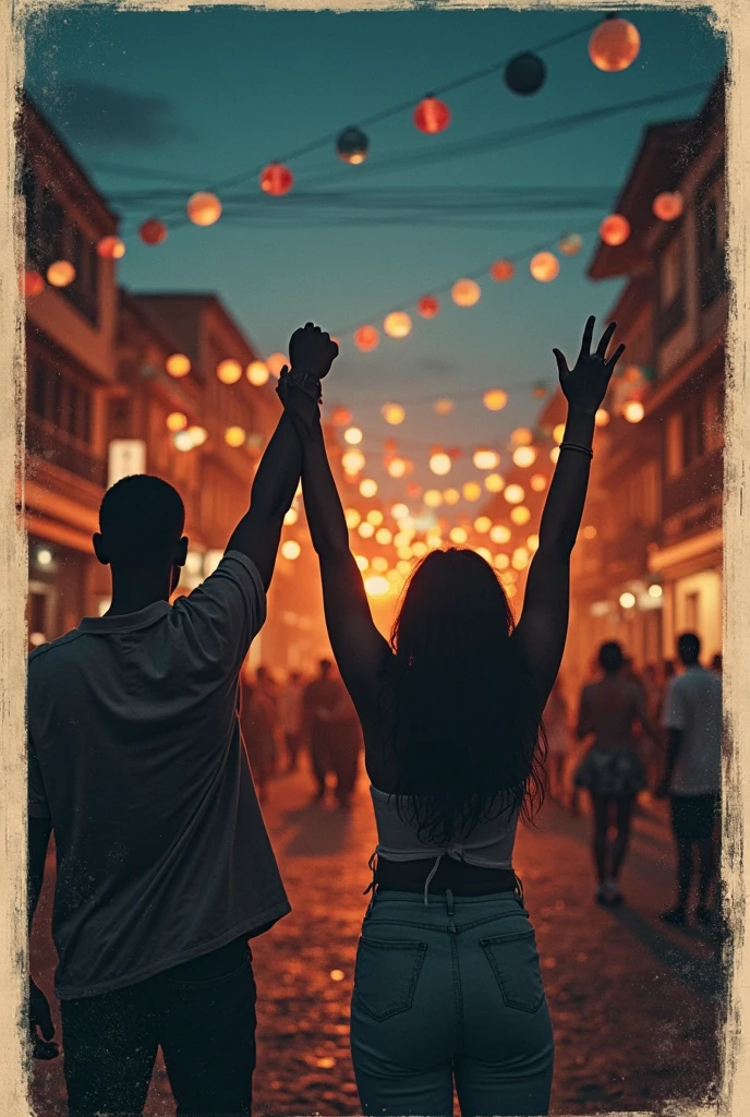 Night scene in blue tones showing two people. The first person is a young man in dark clothes extending his hand from the Istanbul bridge . The second person, a girl, is wearing light clothes and leans his body back, as if falling in the air, trying to grab the first person’s hand. In the background, a cityscape and a bridge crossing the water appear