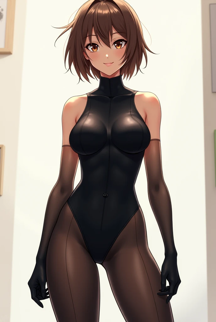 (((masterpiece, best quality, ultra highres, 1 girl, solo, no background))), super detailed skin and face and eyes and finger, young delicate girl, cute girl, very cute japanese woman, small breasts:1.5, skinny, light brown hair, white background, very short pixie hair, cowboy shot, Generate with illustrations, Various expressions, Various poses, Please draw the entire character within the frame, ensuring that the head, arms, and legs are not cut off. The background should be simple, with the character positioned centrally, outline, anime, 2d, comic, boyish, cosplay, bodysuit, spread legs, Cross-legged sitting,
