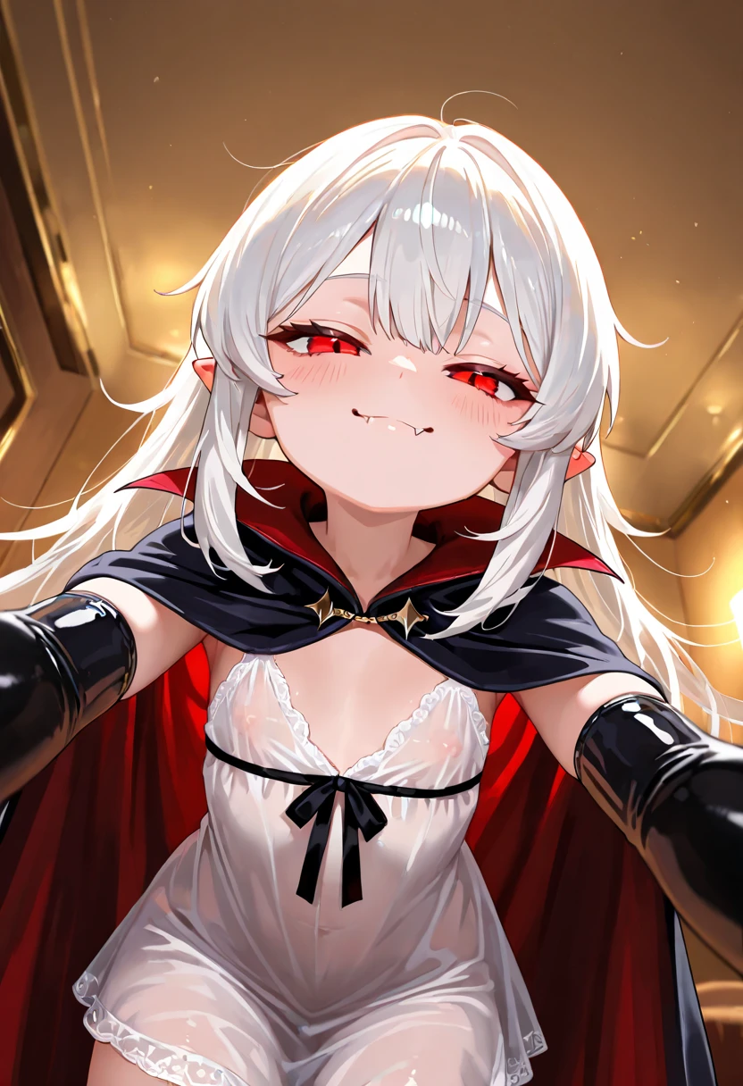 Naughty vampire asking for cum in the face