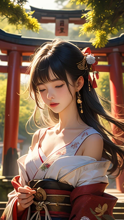 closeup on face, female pubic hair, Chinese wind, ancient wind, red color Hanfu, Seated position, long long hair, Delicate clothing patterns, elegant, ornate, elegent, seas, Red ribbon, Water magic, Water, Sense of brokenness, liuli, The underwater world, bubble, coral, Koi, Finned wings, Staff, pearl, aquamarine, closeup on face, twin braids, hair strand, diagonal bangs, hair ribbon, hair ornament, forehead jewel, jeweled branch of hourai, crescent hair ornament, fish hair ornament, god rays, sparkle, cinematic lighting, lens flare, UHD, high details, high quality, highres, best quality, 8k, 16k, high details, high quality, super detail, anatomically correct, masterpiece, ccurate