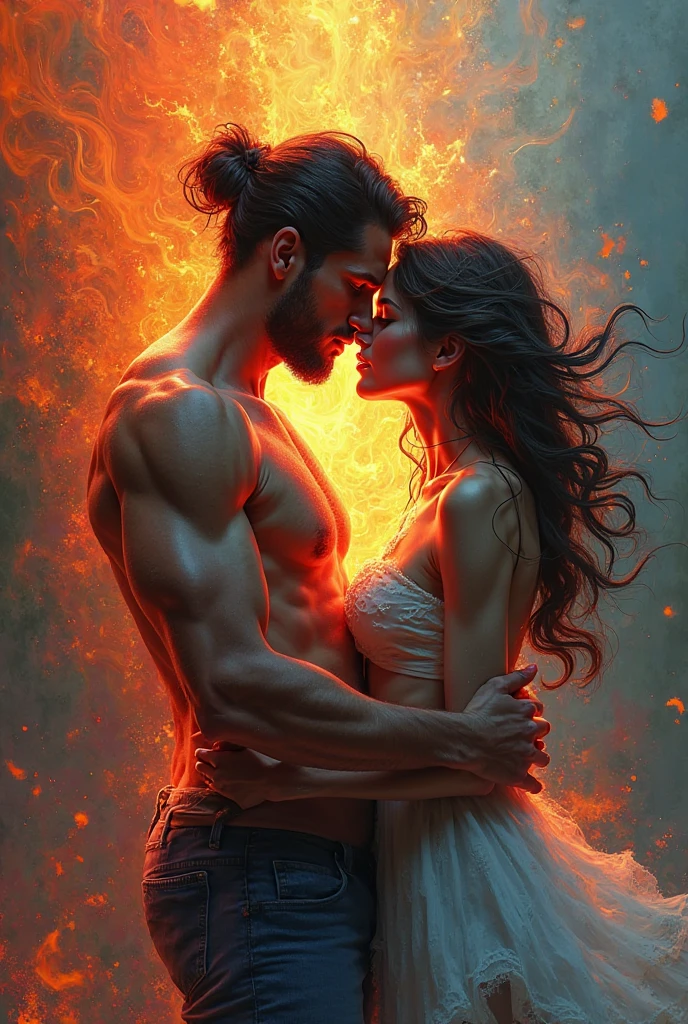 a couple consuming each other in the fire of their love