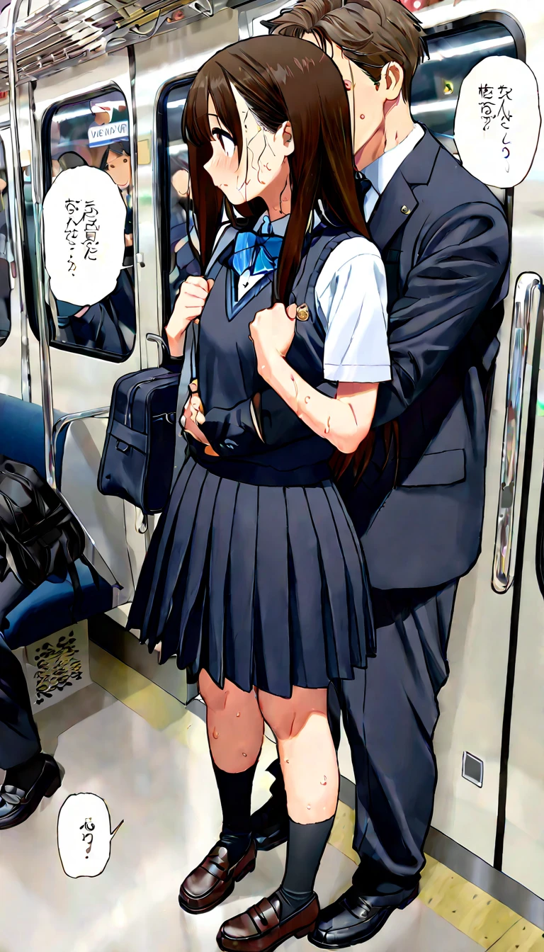 shirase sakuya,Multiple penises,Slender and sexy woman,,deep throat,high school girl,Roll up your sleeves,skirt,Black thigh-high boots,in the train,Molester,Multiple men,A man grabs a woman's arm, Put your hands behind your back,penis,rape,Sex,Creampie,ponytail,semen,profile,