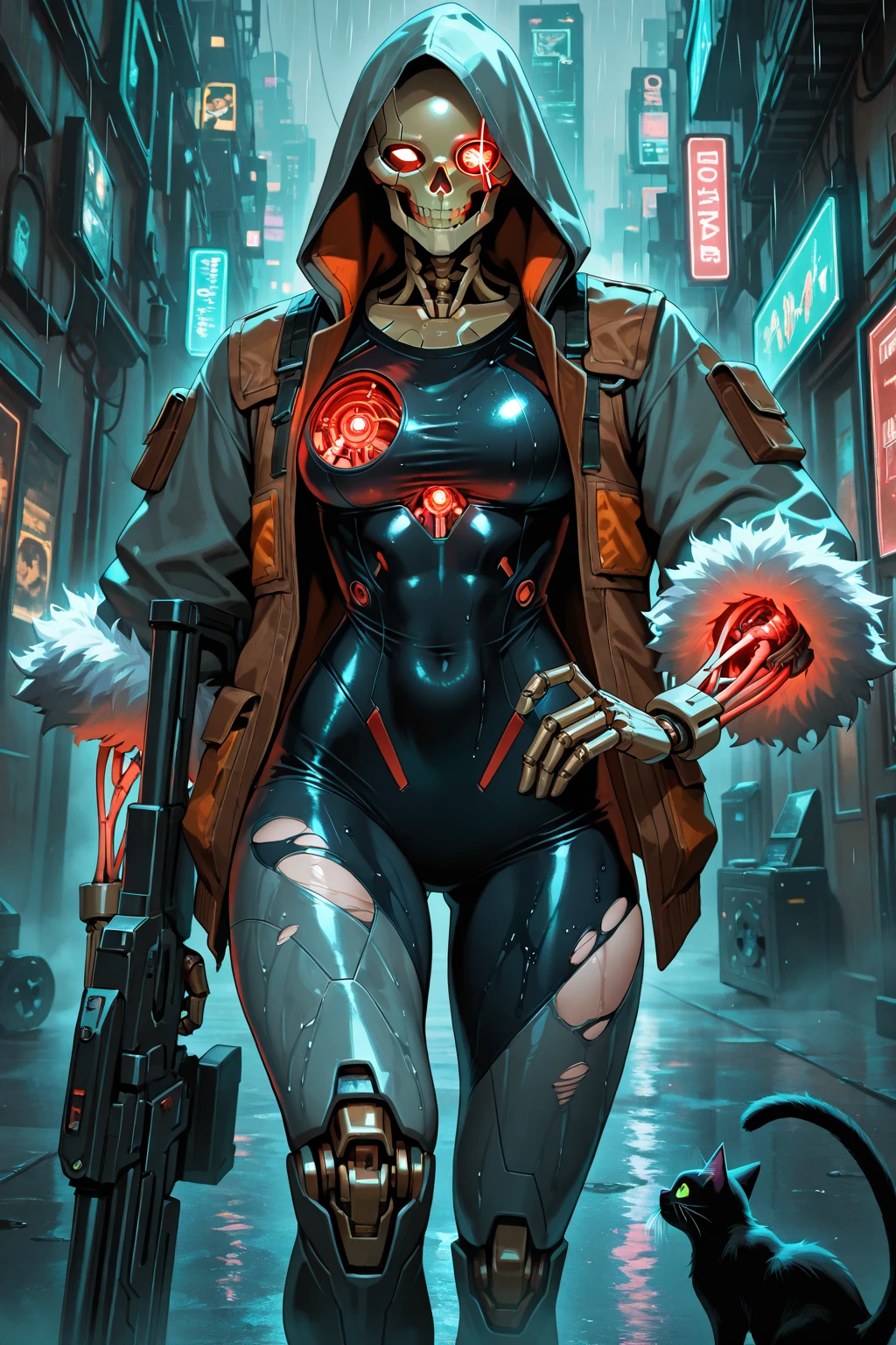 una sexy demonia adolecente de cabello rojo intenso con ropa probocativa sensual sus cuernos esteticos y chicos , colita de diablo, y con un bajo electrico como arma sagrada anime,manga, stilo. , (((closeup))), (((urban city environment))), (((diffuse colors))), (((rgb))), (((ultra detailed illustration of a diffuse hallucinatory man water spirit creature))), (((complex 3d projections of ghostly translucent fabric and glowing hollow cybernetic threads))), (((dynamic pose))), spectral, concept art, ((light particles)), (stunning visual masterpiece), (((double exposure))), ((glowing texture)), (black tones), (no limits), (unpredictable), (surreal), (professional composition), (award winning composition), creative freedom, (artistic expression), (extreme composition), (spontaneous composition), (black filter), ((surreal theme)), (diffuse creatures), (diffuse figures), disturbing visual expression, (lit dark fantasy realm), evocative, (unusual chromatic contrast). by Lekrot(long neck))), (((elongated neck))), ugly, ((static pose)), (((certainty))), conventionality, conventional theme, (((Borderlands 3))), (((closeup))), (((urban city environment))), (((diffus )))((wifus)). esta con un joven de cabello en corte ninja y barba, con vestimenta urbano rapper.