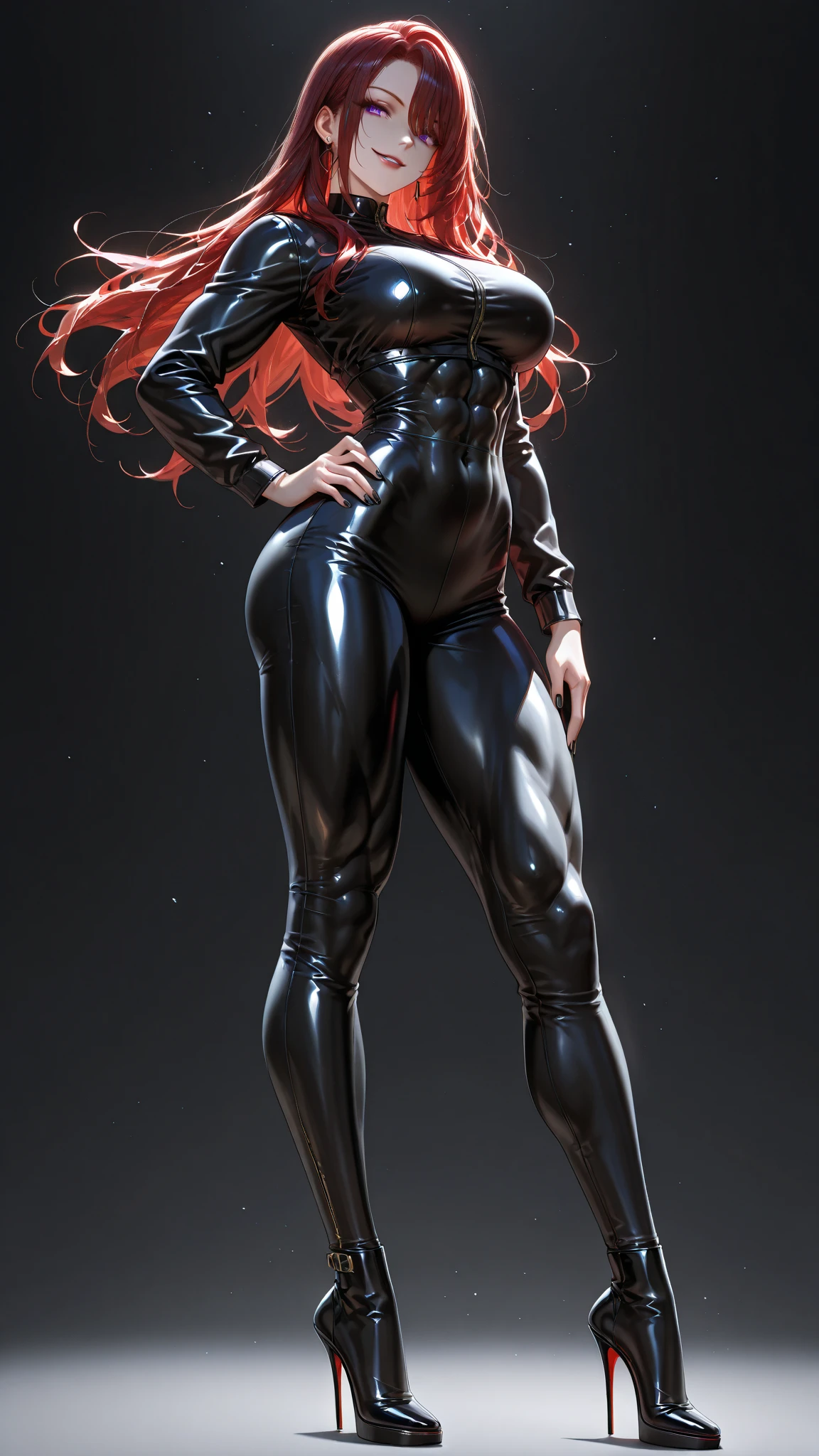 (best quality,8k:1.2,high resolution:1.2),ultra-detalhado,character design sheet,Realistic,retro science female,walking in direction to observer,long hair,rosto extremamente detalhados,long eyelashes,all sheer light salmon Collant de nylon Apertado,salmon pantyhose,sheer gloves,Glossy metalic accessories,Physically-based rendering,foco nítido,studio lighting