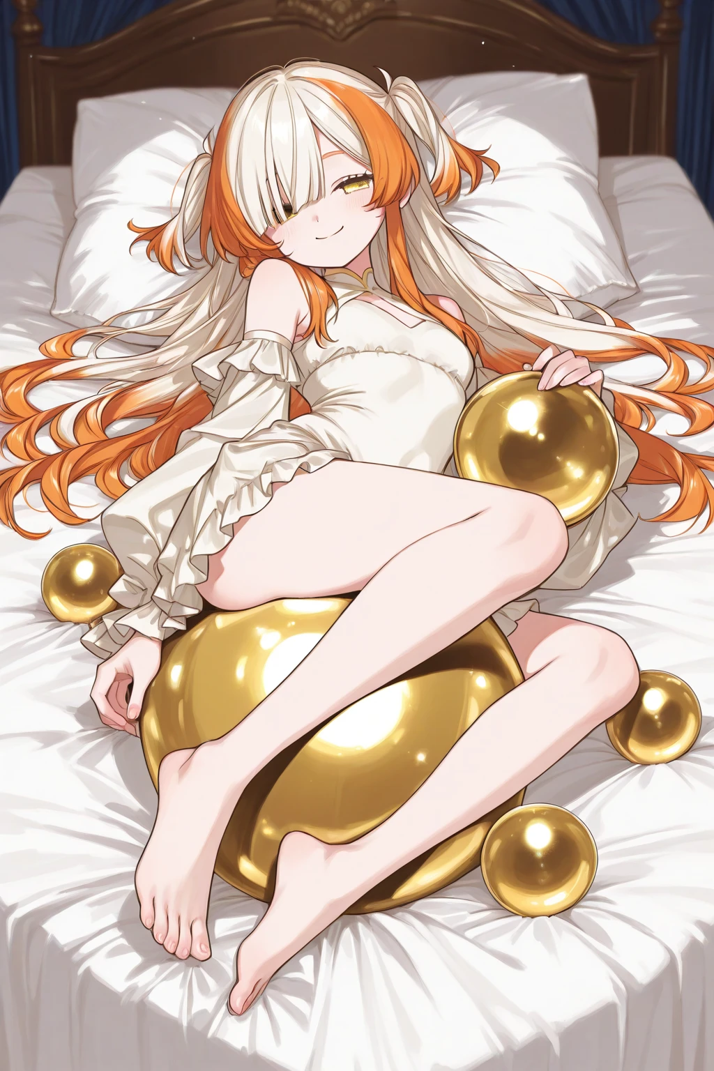 1girll，（Camel toes：1.6）White transparent one-piece stockings，Transparent clothes，((Masterpiece,Best quality（aquarelle：1.1）（brunette color hair，Yellow-haired，Pink hair，Green hair，Yellow-haired，blond hairbl，blue colors，light blues，Light pink，Light gold，greys，red colour）（short detailed hair，long whitr hair，dual horsetail，Qi bangs，mid hair）（Light blue eyes，Red eyes，White eyes，Cyan eyes，green color，purpleish color，），A high resolution，，Happy expression，fanciful, facing front, black lence stockings，Camel toes，（Camel toe 1.6），（White one-piece transparent clothes，Pink one-piece transparent clothes，Clothes transparent，Cyan one-piece transparent clothes，Dead reservoir water）（The legs are open，showing panties）8K quality，，Lie down in bed。)),1girll,  （Pool scene，Market scene，Warehouse scenario，Storage room scene，Royal Palace scene，Deep forest scene，Street view scene）brunette color hair