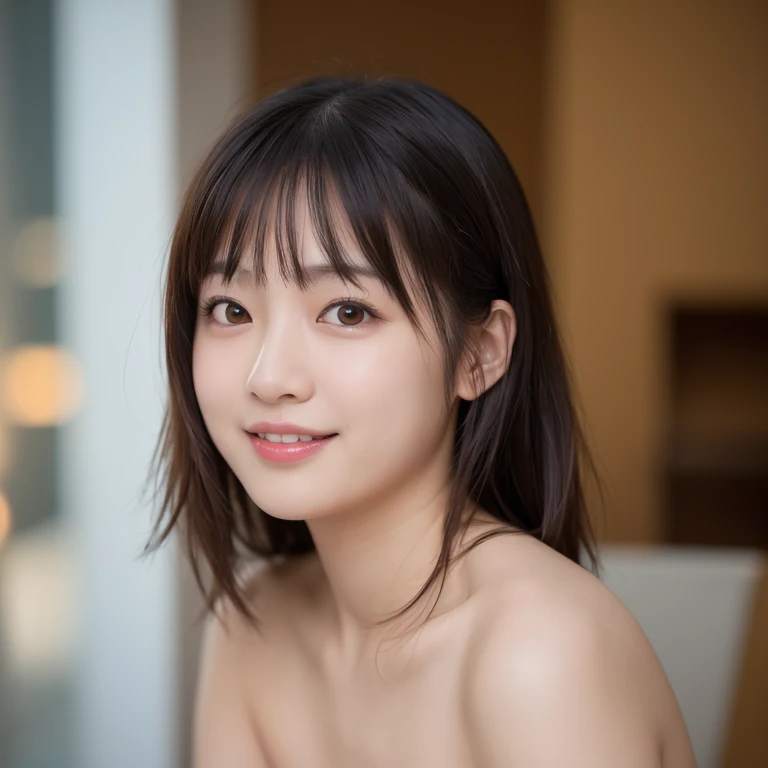 (masterpiece:1.3), high resolution, ultra detailed, extremely detailed CG unity 8k wallpaper, realistic, photo-realistic, RAW photo, beautiful detailed face, pale skin, realistic glistening skin, detailed cloth texture, detailed hair texture, Perfect body, Beautiful Face, accurate, Anatomically correct, Highly detailed face and skin texture, natural neck length, (beautiful hands), (fair skin:1.1), (well-aligned teeth:1.1), (Sweaty skin:1.2),
BREAK,
Detailed eyes, symmetric eyes, Light Brown eyes, Double eyelids, Thin eyebrows, (Glossy lips:1.4), ((A face with waiting for a kiss:1.2)), (blush:1.1), (A sparkling small hair accessory:1.1), (beautiful smile:1.1)
BREAK,
(A classy and Cute woman1.3), (nude, nsfw, nipple:1.4),
BREAK,
medium large breasts, slender figure, firm abs,
((random hairstyle, black hair, bangs:1.2)), (cowboy shot:1.2), (looking at viewer), cowboy shot, From above,
BREAK,
((Sitting side by side on the backseat of a office)), (((A view of Tokyo outside the window at Night:1.3))),