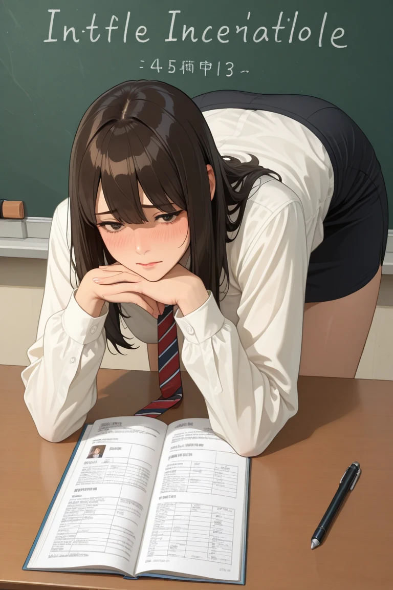 Nursing, cortinas, una joven, enfermera, sexy, sosteniendo una libreta, Brown hair, ojos negros, bien detallado, obra maestra