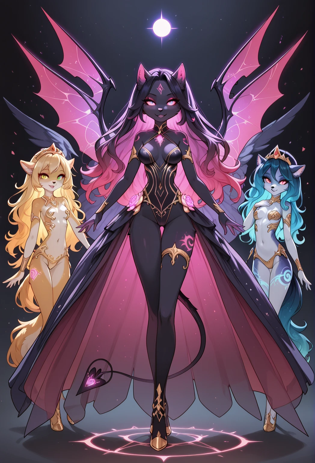(((blue skin:1.3))),(long hair),(light green color hair),(Black Sclera),((small breasts)),((slender child)),((highest quality)), ((masterpiece)), (be familiar with), Perfect Face,succubus woman,Demon woman,demon horn,demon wing,demon tail,((crotch tattoo)),smile,semen,Liquid is dripping