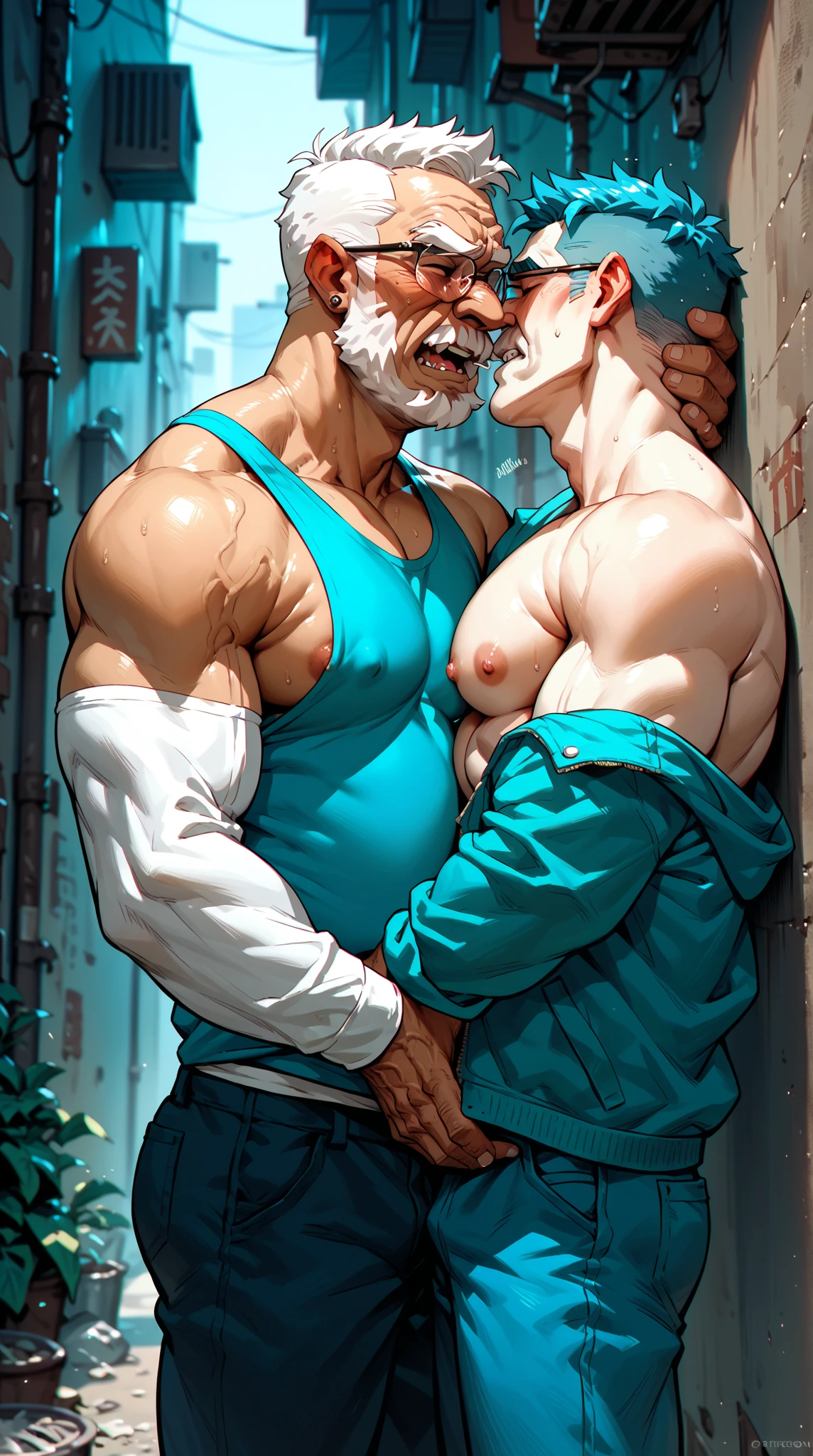 Sexo anal, sexo oral, suruba anal, anal penetration, fuking Your ass, Suruba, sexo a 2, hetai, orgia masculino, makeout, lust between men, sexo gay, sex with ????? and alcohol, Uma foto original premiada,((((A fat man electric giant character from the super Cell game Clash Royale)))), (35 anos papai:1.1), 1 menino, Sozinho, (terno cinza), (black pants), (camisa social preta), (gravata cinza), (ombros grandes), musculatura, restolhos, barba curta, Olhos lindos:1.3, ), (rosto detalhado:1.3), wearing glasses, sorri, dynamic angle, volumetric lighting, (Melhor qualidade, A high resolution, Fotorrealista), cinematic lighting, obra de arte, Foto CRU, detalhes intrincados, HDR, profundidade de campo, tiro na parte superior do corpo, sentido muito prazer, corpo muito suado, extreme sweating on the body gesturing talking expressing oneself with the hands.
Big tongue laughing. Genital Masculino tamanho largo exagerado GG comprido e
norme
.Genital Masculino tamanho hiper longo, genital Masculino tamanho Gigantescos, genital Masculino tamanho anormal, genital Masculino super comprido, Grande porra, Gozar muito, Goza )