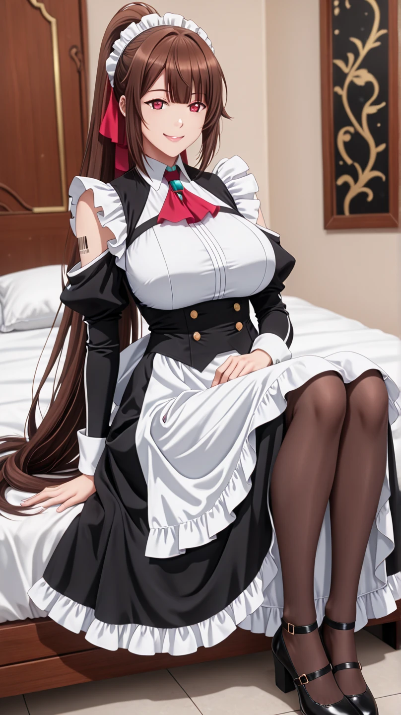 huge breasts noble outfit apron tights