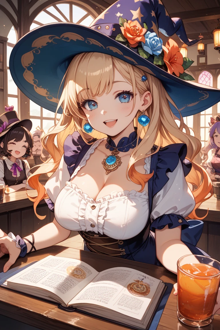 master piece,best quality,ultra detailed,8k,
ambient light,realistic skin,glossy skin,
(dark magician girl, duel monster, blush stickers, blonde hair, green eyes, long hair, breasts, blush, bangs, large breasts, hair between eyes, pentacle, pentagram, hat, dress, cleavage, bare shoulders, collarbone, choker, blue headwear, wizard hat, bracer, detached sleeves;)、
A realistic depiction of a person trapped inside a glass bottle, 、(lie face down:1.3)、(portrait)、(the body is very wet:1.5)、yukata、glossy lips、Slightly emphasize the lower lip、blush、embarrassed expression、emphasizing the cleavage、