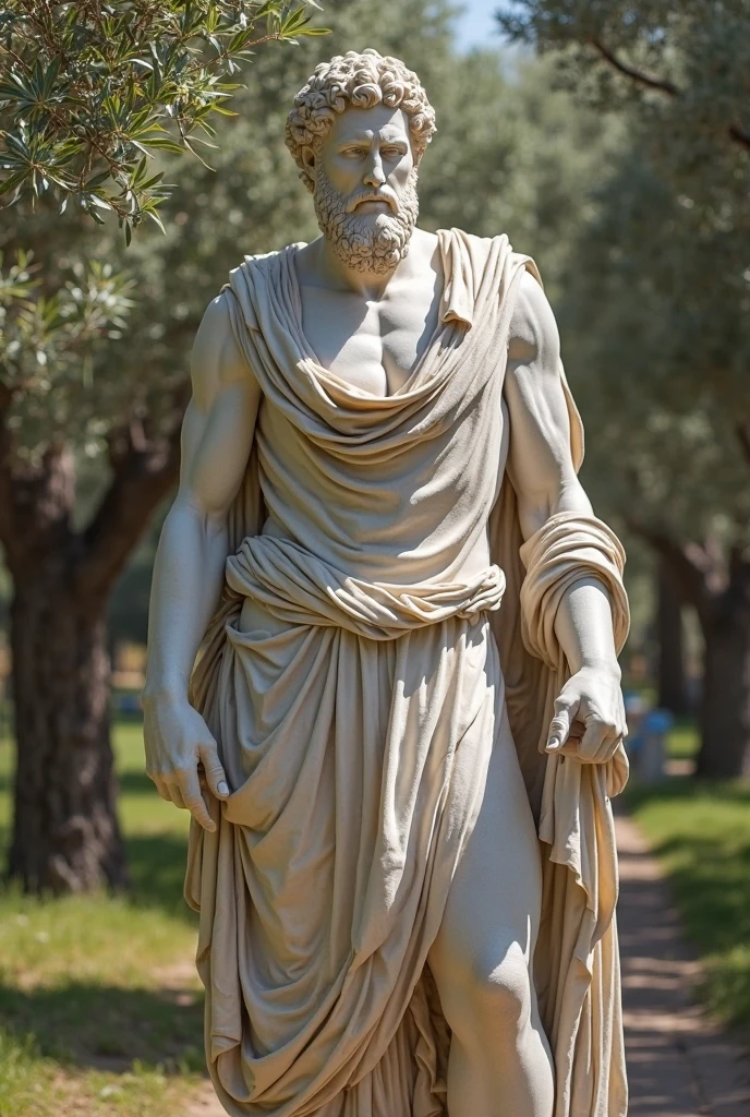 Eight Greek men talking Greek statue style, 4k, mythological landscape, oito homens guerreiros gregos