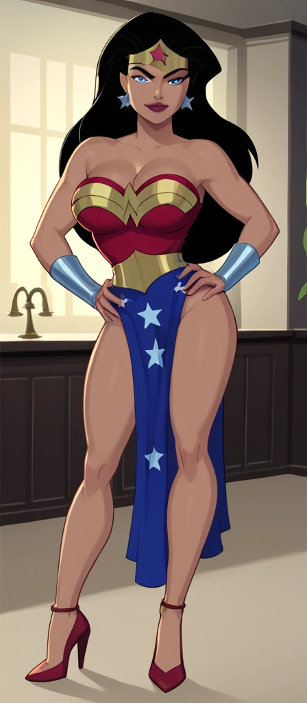 (((Full body view))), (((mulher maravilha,preso, algemado na academia de ballet, potorturante, pose excruciating))) ,((SUPERHEROINE mulher maravilha IS A FILTHY OLD WHORE)), ((emotional expression,expression of pain and despair, gritando de dor, Expression of suffering, olhos arregalados)),(Wonder Woman is forced to dance ballet), (She's crying a loa tem cabelo preto, ela tem cabelo longo)), ((She wears a thick collar around her neck)), (Ela esta vestindo uma calcinha rendada, fishnet pantyhose, sapatilhas de ballet high heels), (obra-prima, melhor qualidade) 1.5, 1 garota, sozinho, (sensual, mulher bonita, rosto perfeito, olhos perfeitos), corpo inteiro. ((She is wearing starry lace panties)), tears running down your face)), ((Mulher Maravilha em cativeiro amarrado ,arms are tied behind the back, em seguida, using some fixation method, like a rope or chain that runs from the wrists to an attachment point above, their arms are raised behind them until the person is forced to bend forward)), (((emotional expression,expression of pain and despair, gritando de dor, Expression of suffering, olhos arregalados, expression of fear, corpo se contorcendo de dor))))