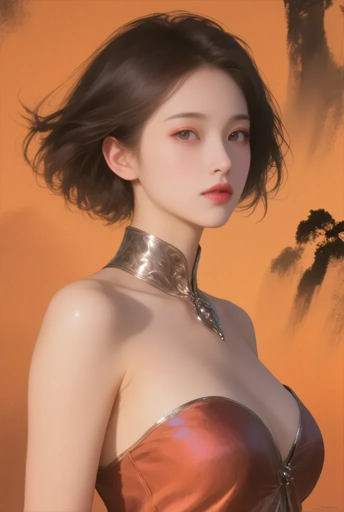 male, show off his big butt, ((Highest quality, 8K, masterpiece :1.3)), ( Slim Abs), ((Big Ass, Emphasize cleavage, (Photorealistic:1.4), (realistic:1.4), (short Hair, Light brown hair:1.5), turn away face. sex appeal, Sexy gravure pose, tight sexy chinese traditional dress、A sexy pose turn his butt and back to viewers