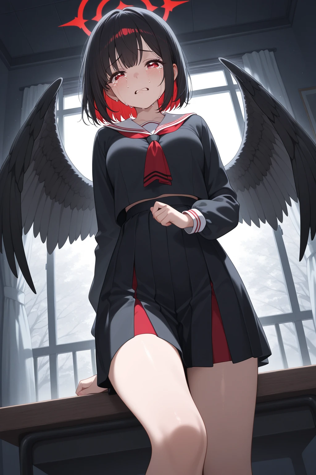 On all fours、back、Anal、Vampire、back、turn around、darkness、In a Western-style mansion at midnight、Thighs、Girl、Girl、Short、Younger、Lower school year、Baby Face、Both eyes open、flat chest、Dynamic Angle、Blood from the mouth、tooth、smile、Many bats flying、Sucking the boy's blood、leotard、tights、Succubus、Nasty dreams