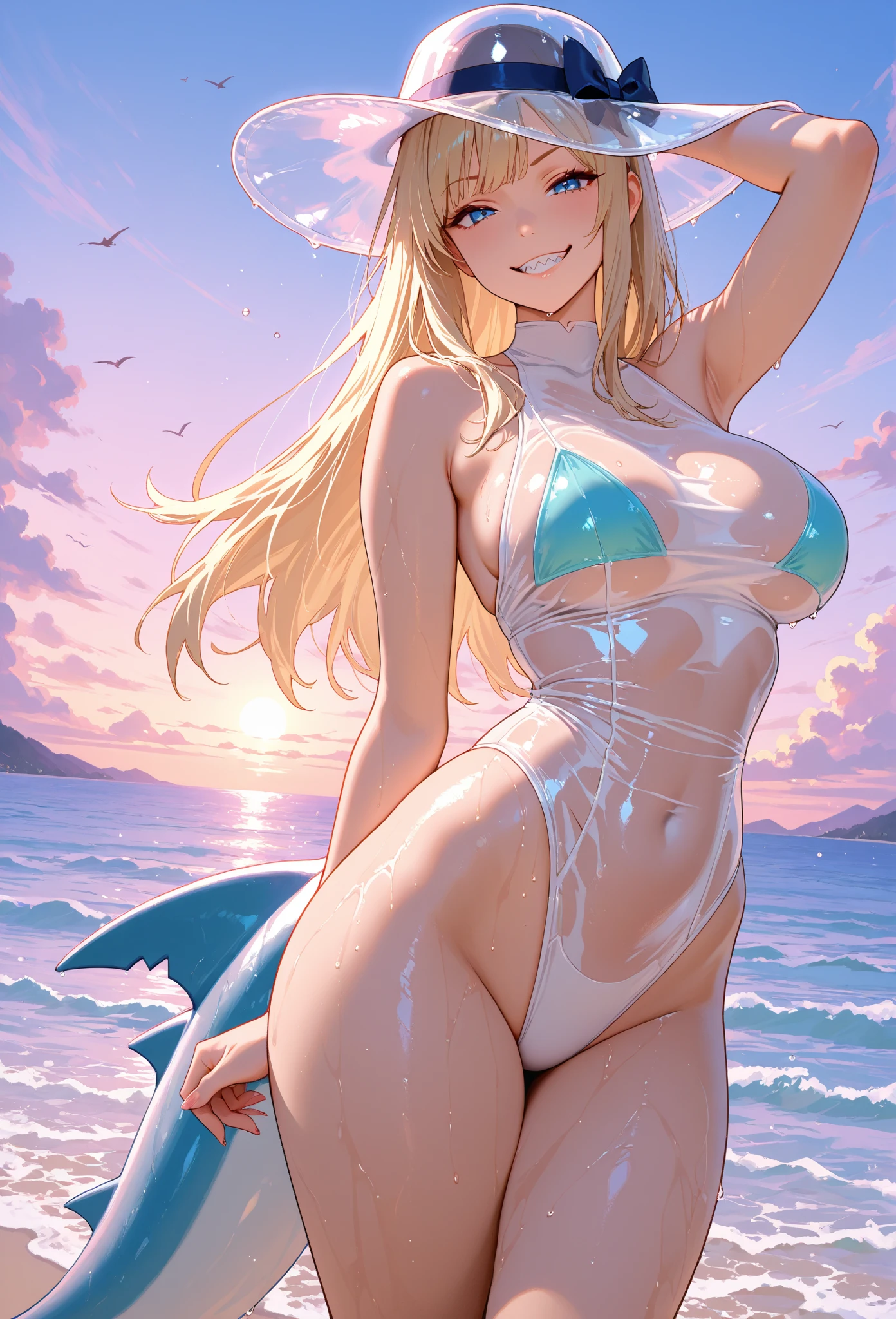 ((Oil Painting)), (((Medium Small Tits))), ((Beautiful body)) . Woman character, (((Jenova))) the calamity of heaven, (((blue color skin))), long white hair, bright purple eyes, ((silver bikini)), ((on the beach next to a palm tree)), rounded ear, (muscle: 1.5), sunny day, 4k quality, ((Drawing anime, manga, comics: 2.0)), ((coarser line: 2.0) ), ((black line: 2.0)), ( (color: 2.0)), ((own: 2.0)), ((colors contrast: 2.0)), ((black outline: 2.0)), (( black outline: 2.0)), ((adjusted colors contrast: 2.0)), ((shadow play: 2.0)), ((Manga Eyes: 2.0))