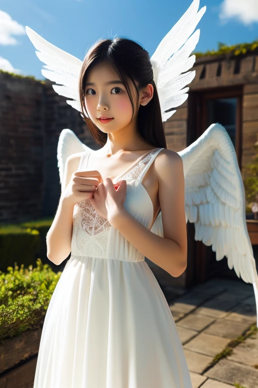 ((6-year-old naked, shaved elementary school princess)),An angelic, young smile,Shaved crotch