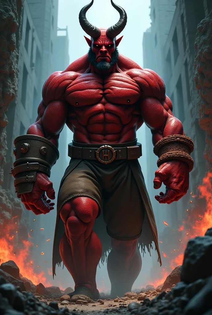 Plump Red Demon, action pose --auto