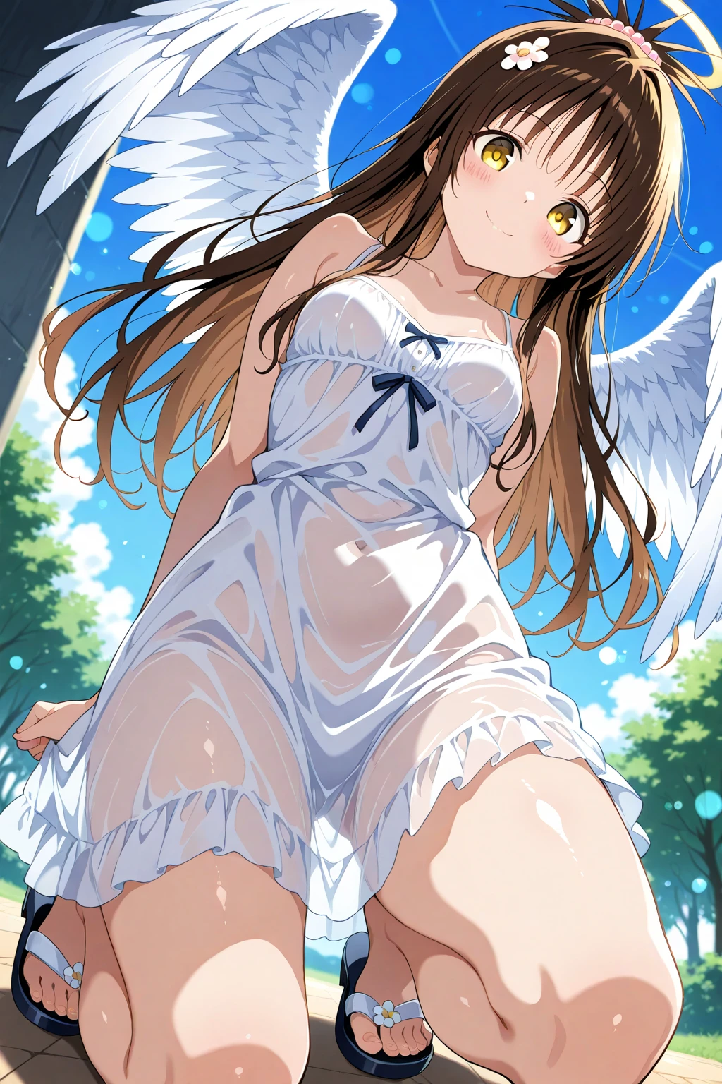 8K,The best quality,,Reddening cheeks,embarressed,Delicate hands,(tmasterpiece:1.05),(best qualtiy:1.05),1girll,(Masterpiece,Best quality(aquarelle:1.2),Light blue eyes,,A high resolution,Happy expression,fanciful,,white stockings,camel-toe,(Camel toe 1.6)Camel toes are pronounced,White one-piece transparent clothes,Clothes transparent,The legs are open,Open your legs,8K level quality,White dead reservoir water,1girll, 超高分辨率,There is water on the clothes,see-through transparent clothes,camel-toe,A pink-haired,Purple colored hair,Green hair,White color hair,Loli figure,Skinny,Camel toes are pronounced,(camel-toe:1.4),in a warehouse,on top of the bed,opening legs,Lingerie transparent,see-through transparent clothes,Close-up of panties,k hd,Ray traching,Light shines on the body,Wet chest transparent,8K,The best quality,1,looks into camera,Reddening cheeks,embarressed,Delicate hands,(tmasterpiece:1.05),(best qualtiy:1.05),1girll,school_uniform((Masterpiece,Best quality(aquarelle:1.2),Light blue hair,camel-toe,Pink hair,Purple hair big breasts,Green hair,whaite hair,brunette color hair,Yellow-haired,blond hairbl,Loli figure,Skinny,Camel toes are pronounced,(Remove camel toes:1.4)Camel toes,in a warehouse,on top of the bed,opening legs,Lingerie transparent,see-through transparent clothes,Close-up of panties,k hd,Ray traching,Light shines on the body,red jumpsuit,in yellow jumpsuit,angelic halo,Angel wings