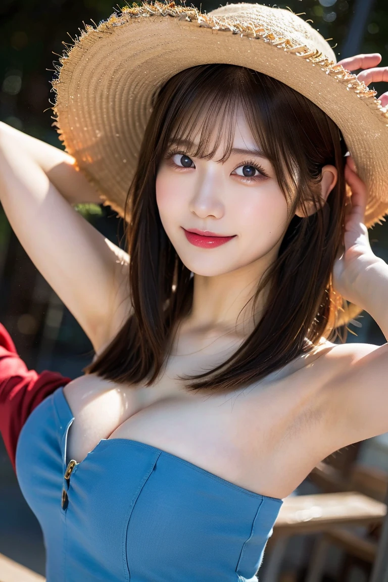((masterpiece:1.2、highest quality、Tmasterpiece))、1 female、alone、classroom、Day、(Korean Idols:1.2)、(Are standing:1.4)、bionde、(amount:1.4)、Wavy Hair、Medium Hair、((Hair on one eye:1.5))、Beautiful legs、BREAK、(Sailor suit:1.4)、(Sunburned Skin:1.4)、(Big Breasts:1.5)、(Black Stockings)、Hoop Earrings、corset、lipstick、Pleated mini skirt、Ring Choker、blush、smile、Covered breasts、(Thick lips:1.2)、Detailed body、Ultra-detailed painting, Luminism、4K resolution、 Rendering、Exquisitely crafted , cinematic、Realistic、Hit definition、Abstract Beauty、Approaching perfection, Pure Form, Golden Ratio、Ultra-detailed, Digital photography, Soft natural light, 50mm lens, F1.8 apertures、blush、Small face、Small waist