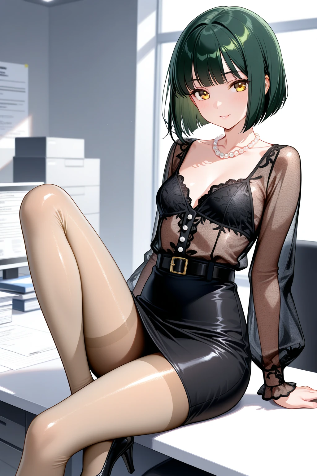 fubuki, tacones altos. cuerpo completo, muslos, session