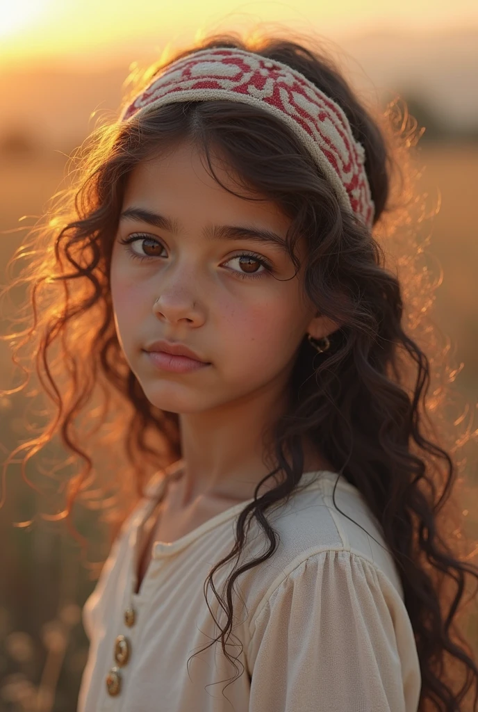 RAW photo, (a portrait photo of 8 year old girl: 1.2), (dark forest), sweatshirt, (highly detailed skin: 1.0), detailed eyes, 8k uhd, dslr, soft lighting, best quality, film grain, Fujifilm XT3, (Girl next door style: 1.2), detailed eyes, long hair, (brown hair:1.1), (shadow:0.1), (african girl:1.3), fantasy, (cinematic lighting, sunset),  wreath, NSFW,