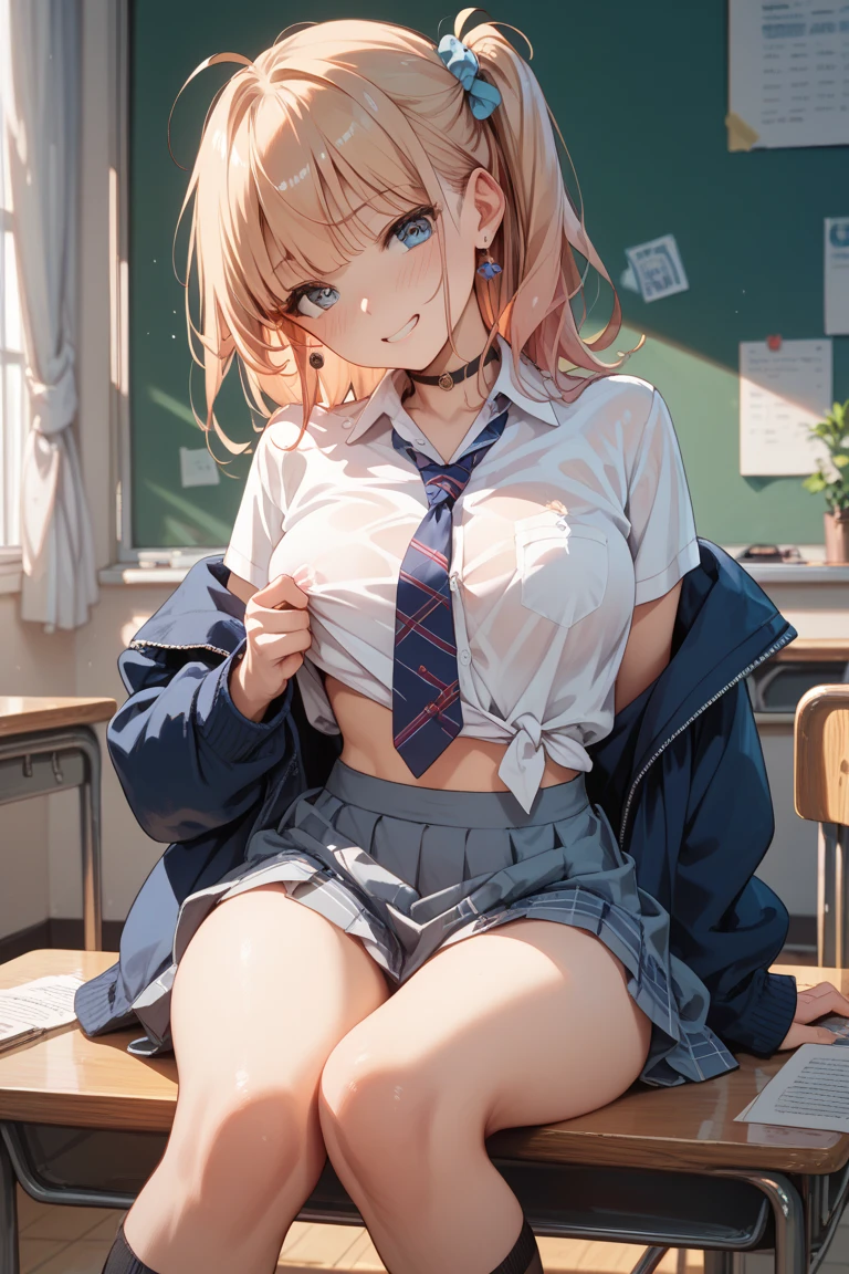 masutepiece、masterpiece、top-quality、ultra-detailliert、hight resolution、hight resolution、8K Portrait、Unity 8k壁紙のhigh-detailCG、Unity 8k壁纸、cute little:1.5、Lori:1.5、Highly detailed CG Unity 8k wallpaper、逼真、realperson、cute little、 Portrait photos、shinny skin、high-detail、(sixteen years old:1.2)、(女の子1人)、Beautiful clear eyes、Ultra-fine depiction、delicated face、Lovely lips、skinny body、big breasts thin waist、Thin leg、(school classrooms:1.6)、
1girl, cute, perfect face, seriously, (blush:1.5),
big breasts,((School Uniforms:1.2)),(((clothes lift:1.5))), (((nipples))), detailed description vaginal,show vaginal,spread legs,spread pussy,((cum in vagina:1.5))