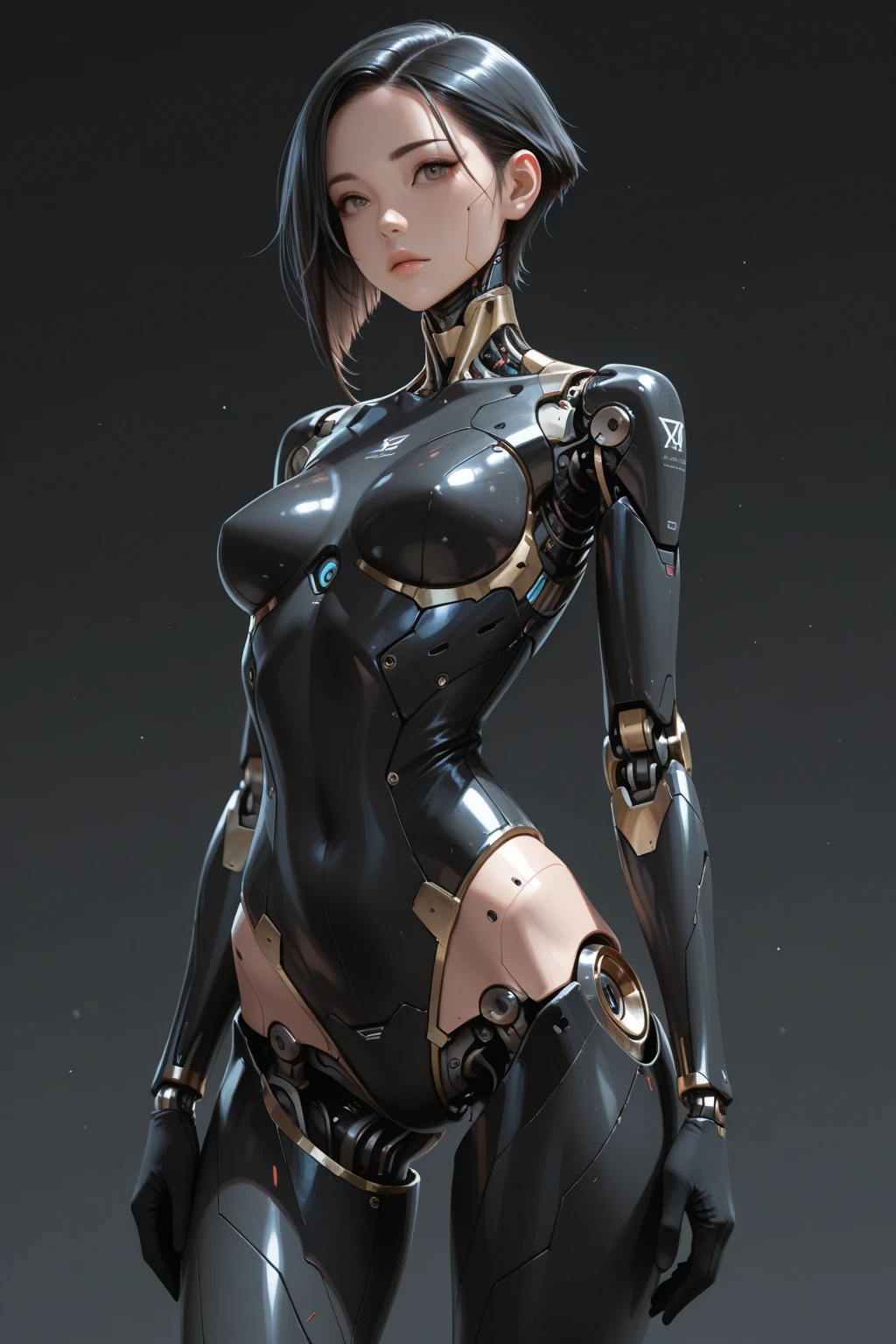 (From the front:1.5), (1机械女孩:1.5),whole body, Solitary, Slim waist, Thick thighs, (machine made joints:1.2),(Mechanical limbs:1.1),(Blood vessels connected to the tubes),(A mechanical vertebrae attached to the back),(Mechanical cervical fixation), Light on armor, Mecha head mirror, (Glowing arm:1.5), (Laser Eyes:1.5), Poker face, Huge breasts,
rich and colorful,Human Development Report, Ray Tracing, nvidia RTX, Super Resolution, Unreal 5, Subsurface scattering, PBR Textures, Post-Processing, Anisotropic filtering, Depth of Field, Maximum clarity and sharpness, Rule of Thirds, 16K Raw, (Glowing particles:1.4), Extremely detailed的 CG, Unity 8K wallpaper, 3d, lighting, lens flare, Reflection, Clear focus, Cyberpunk Art, Practical, highly detailed CG illustration, Extremely delicate and beautiful, light, (photoPractical:1.5), (Dark background:1.5),Dynamic Angle, masterpiece, best quality, Extremely detailed, illustration, 详细的light, dramatic_shadow,face shadow,Very detailed,The best show,