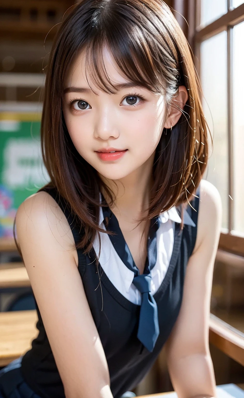NSFW, (masterpiece, Highest quality:1.2), 8K, Young and beautiful girl, 85mm,Official AR RAW Photos, (Baby Face), ((Small face)), ((Big Breasts)), ((Full nudity)), Detailed nipples, (((Lying on the bed))), Show me your ears、photo shoot, Cute face, Thighs, Looking at the audience, Embarrassing、smile、 makeup, Film Grain, chromatic aberration, Sharp focus, Face Light, Bright lighting, 10 generations, Detailed face, Background blur、((((((14 year old high school girl))))))、Narrow waist, Sleeping on the bed, Spread your legs in an M shape, ((Detailed pubic hair)), ((Sexy pose)), ((Short Bob))