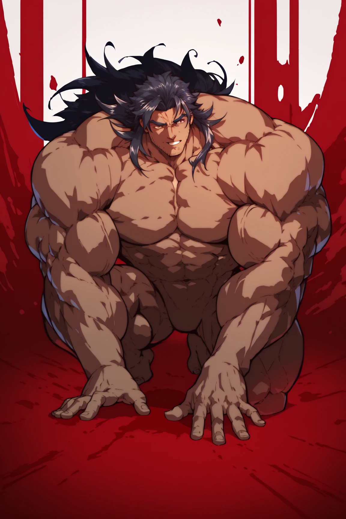Toei animation style,(((Huge muscles))),Face the enemy,High definitionな顔,Hünkel,Handsome,good looking,((Huge penis,Anal Sex 1.7)),Crying face,Silver Hair,ejaculation,8k,High definition,Masterpiece,Detailed Description,Spike Hair,tall,Under eye paint,countless black tentacles,Sticking out tongue,Lean back,Spider Suit,ぺニスを揺らしながら,rape,Devilish wings,Cat ear,Partially torn armor,(((Black slimes jumping out from behind and into the solar plexus 1,8))),Open your mouth wide,Unfocused eyes,A huge black tear,Muscular penis,rape,