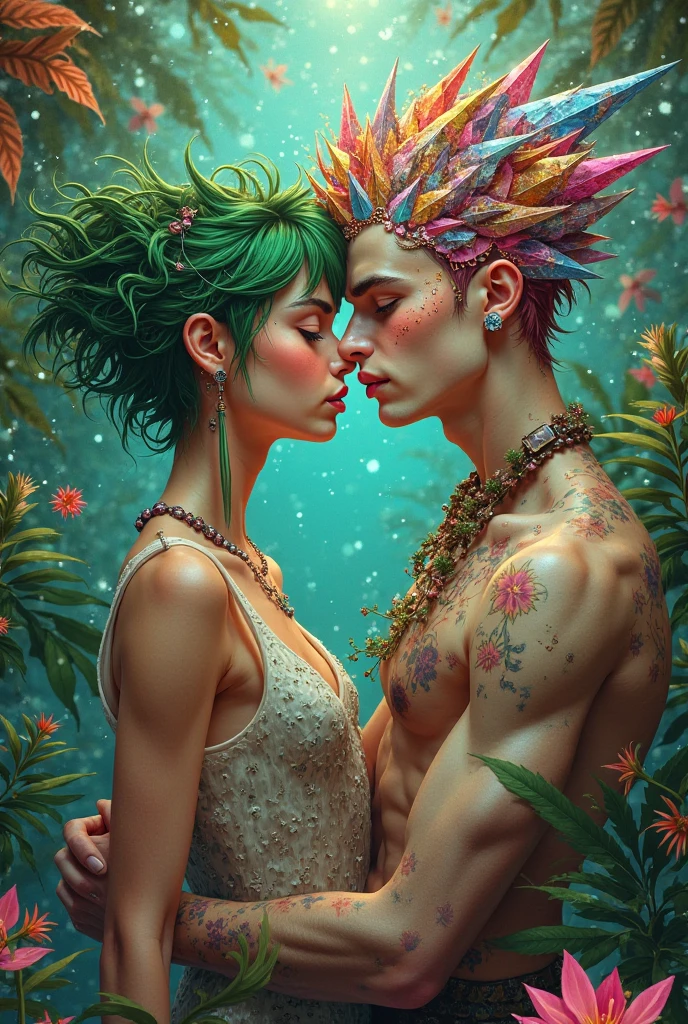 ((Gay Pride Flag:1.2) | (Gay pride flag:1.2)), (background with flowers+sea:1.3), a scene with (many flowers:1.2), (red:0.9+orange+yellow:0.9+green+indigo+violet:0.9), a scene that depicts love and inclusion, with a touch of glamour.