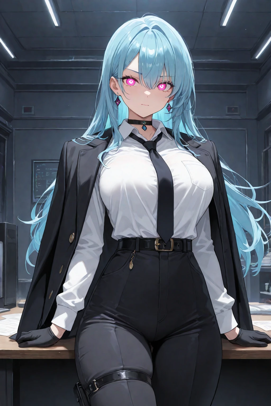 1girl, (shapely body), (solo), 19 years old, hdr, <lora:Ryouko_Kuriba_V3:0.7>, ((suit)), epic realistic, RAW, analog, dim light, neon lamps, (1 person), (((night))), blinding lights, relaxed posture, people in the background, dark lighting, neon advertising, advertising posters, advertising hologram, realistic shadows, stands in the semi-darkness of a ruined building, ((highly detailed skin, skin details)), sharp focus, 8k UHD, DSLR, high quality, film grain, Fujifilm XT3, soft cinematic light, adobe lightroom, photolab, hdr, intricate, highly detailed, (depth of field:1.4), faded, (neutral colors:1.2), (hdr:1.4), (muted colors:1.2), hyperdetailed, (natural skin texture, hyperrealism, soft light, sharp)