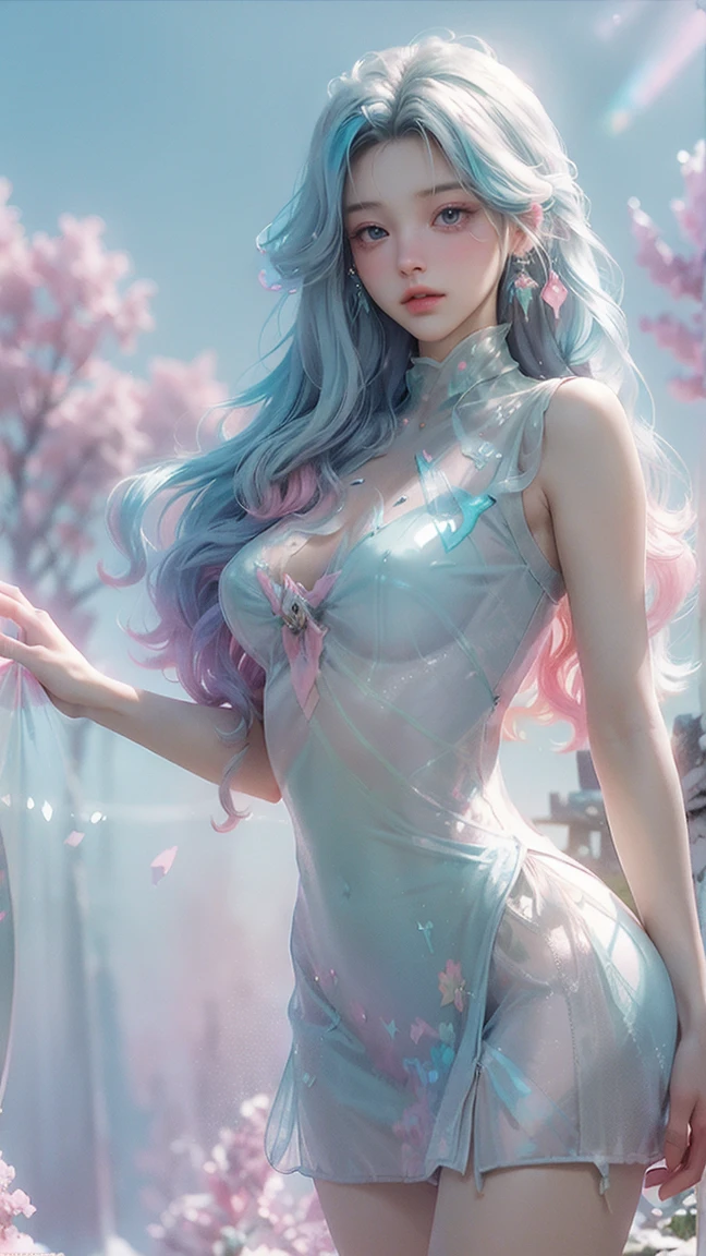 (vi-000020:1.2), (ultra photoactual:1.3), (masterpiece:1.4), best quality, ((actual)), high quality, super detailed, ((actual anime face)), ((actual skin)), ((actual body)), ((sexy pose)) (best quality:1.1), (illustration:1.05), (1 girl:1.05), (charming:1.05), (beautiful and delicate eyes:1.05), (Light:1.1), light blue highlights, All pink hair, 1 girl, charming tyrant portrait, aqua hair, Bright Eyes,  white dress, temple, Looking at the audience forest Warcraft scenery