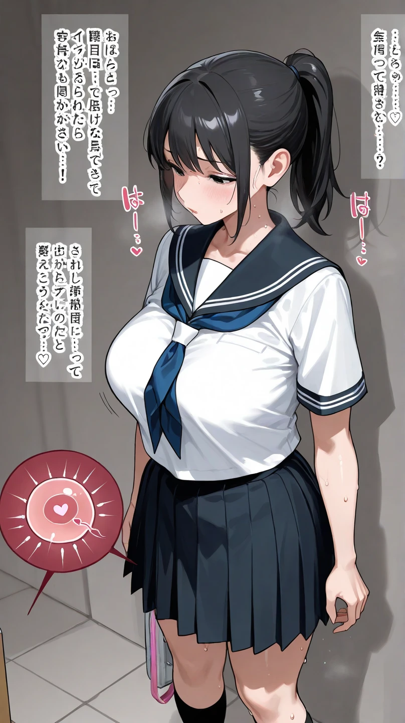 (1girl, solo:1.5), kuonji_alice, black hair, short hair, black eyes, ,15years old,, ,nsfw , large breasts, nipple, Walking, , crying, prison ,frozen, (Sweating profusely, Love juice, Wet Woman, female ejaculation),, Naked, blind ,Temptation, Blank look, empty eyes, , Peeing, lactation, projectile lactation