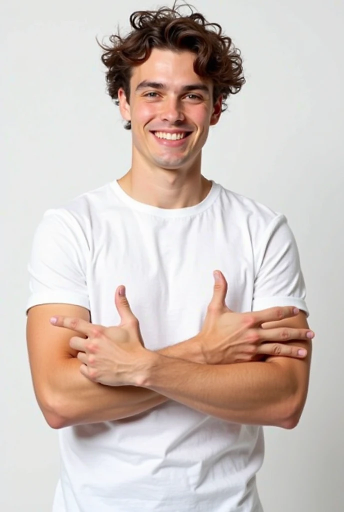 Handsome brown haired man without any clothes showing his excited penis